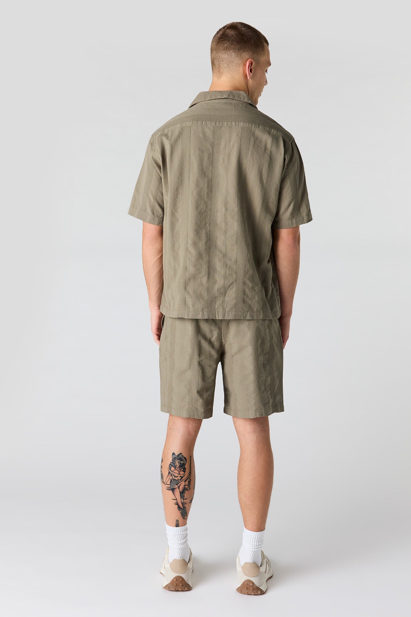 Textured Drawstring Short