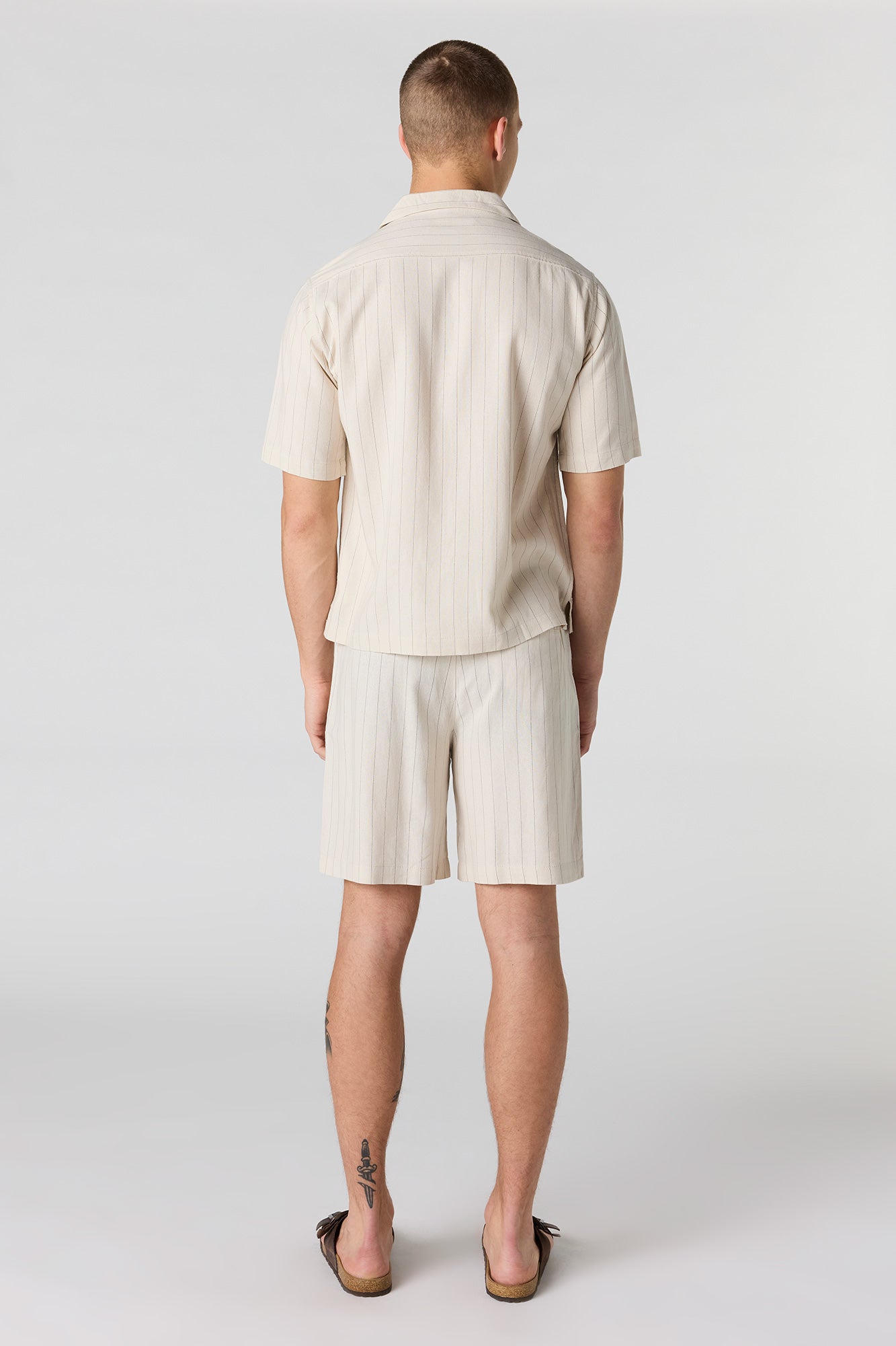 Linen-Blend Drawstring Short