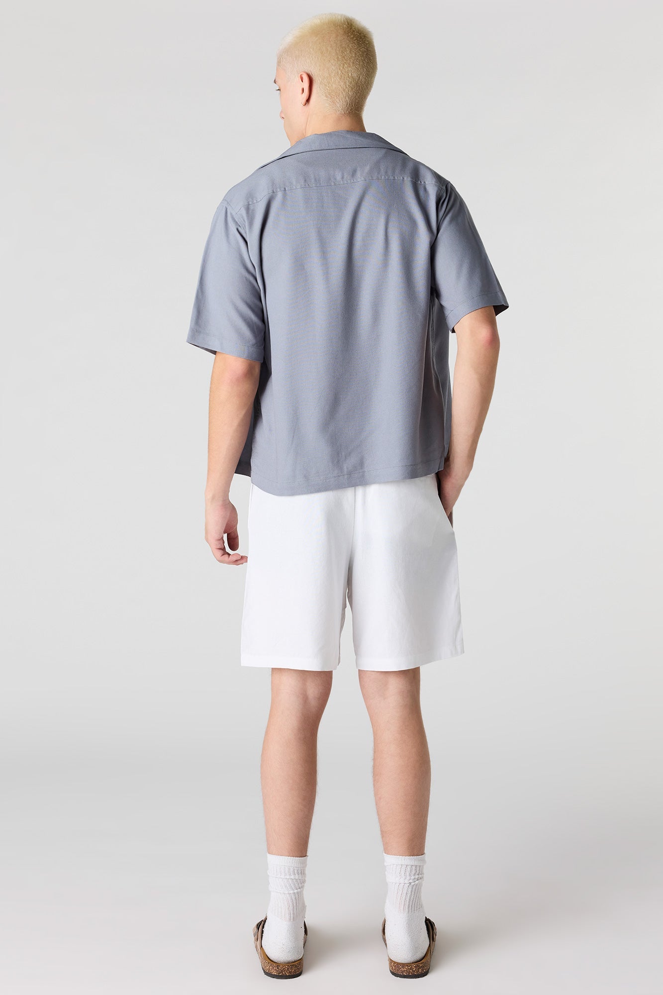 Linen-Blend Drawstring Short