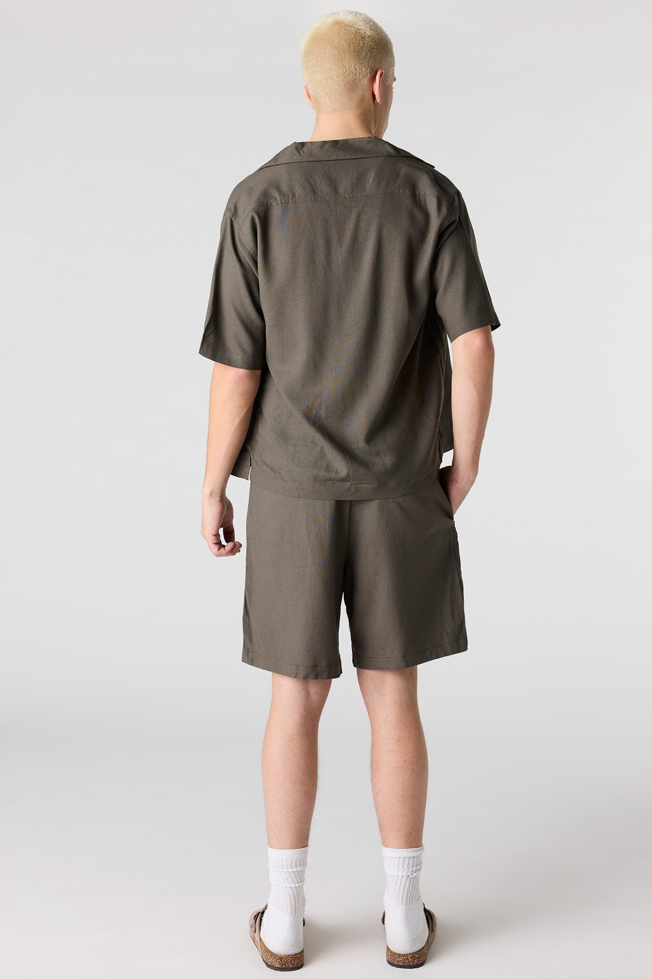 Linen-Blend Drawstring Short