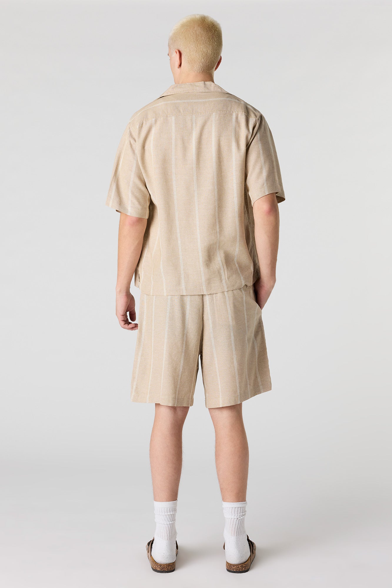Linen-Blend Drawstring Short