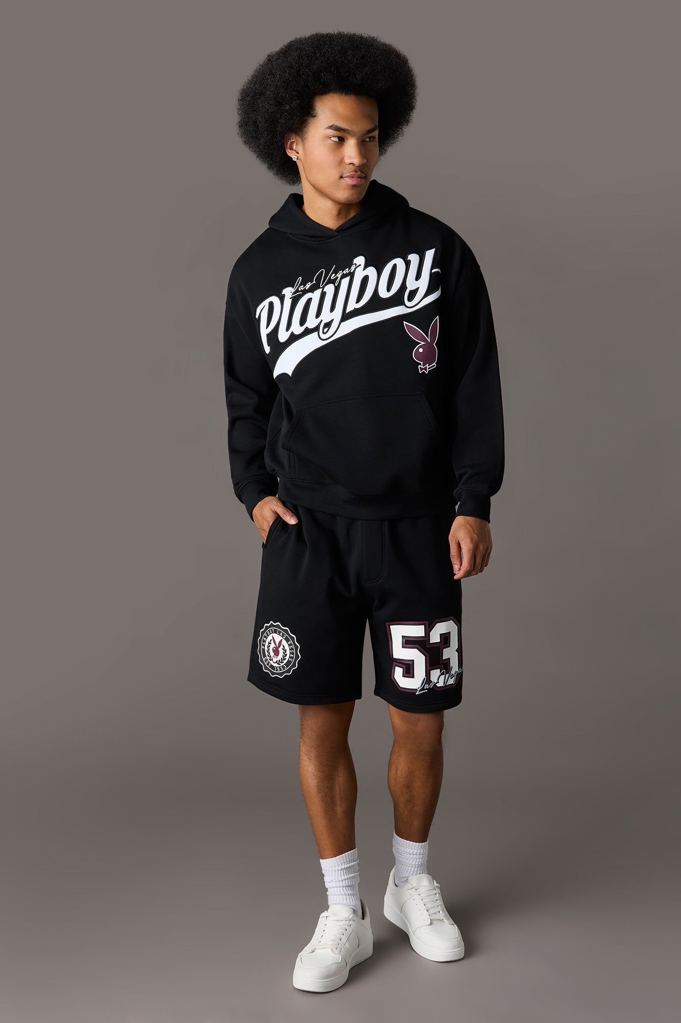 Playboy Graphic Fleece Short