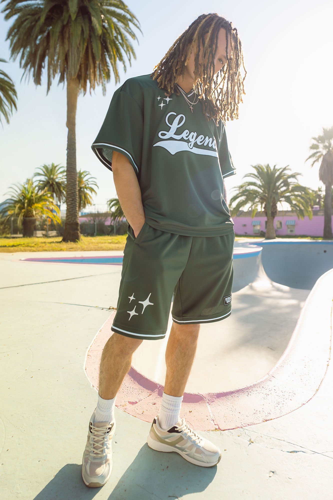 Graphic Mesh Short