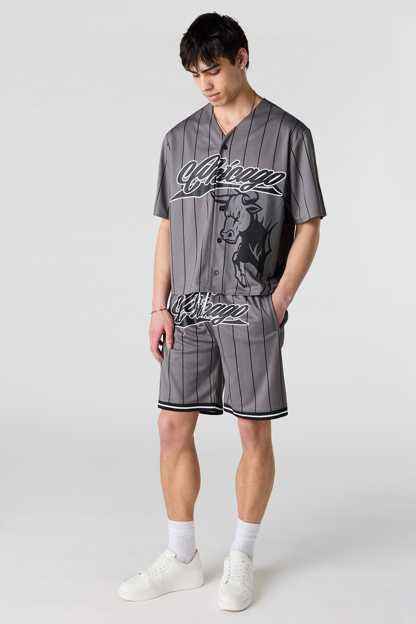 Graphic Mesh Baseball Jersey