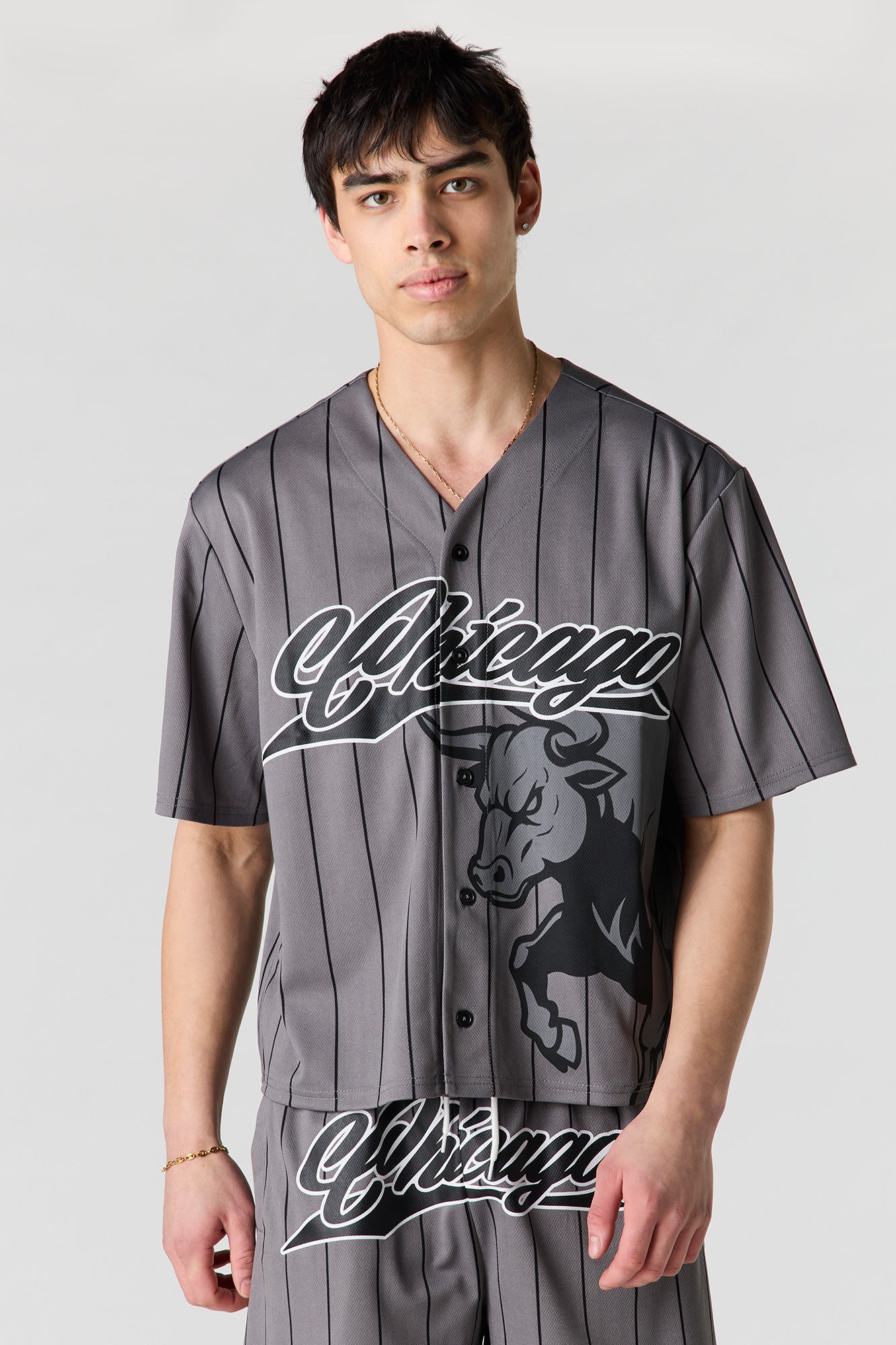 Graphic Mesh Baseball Jersey