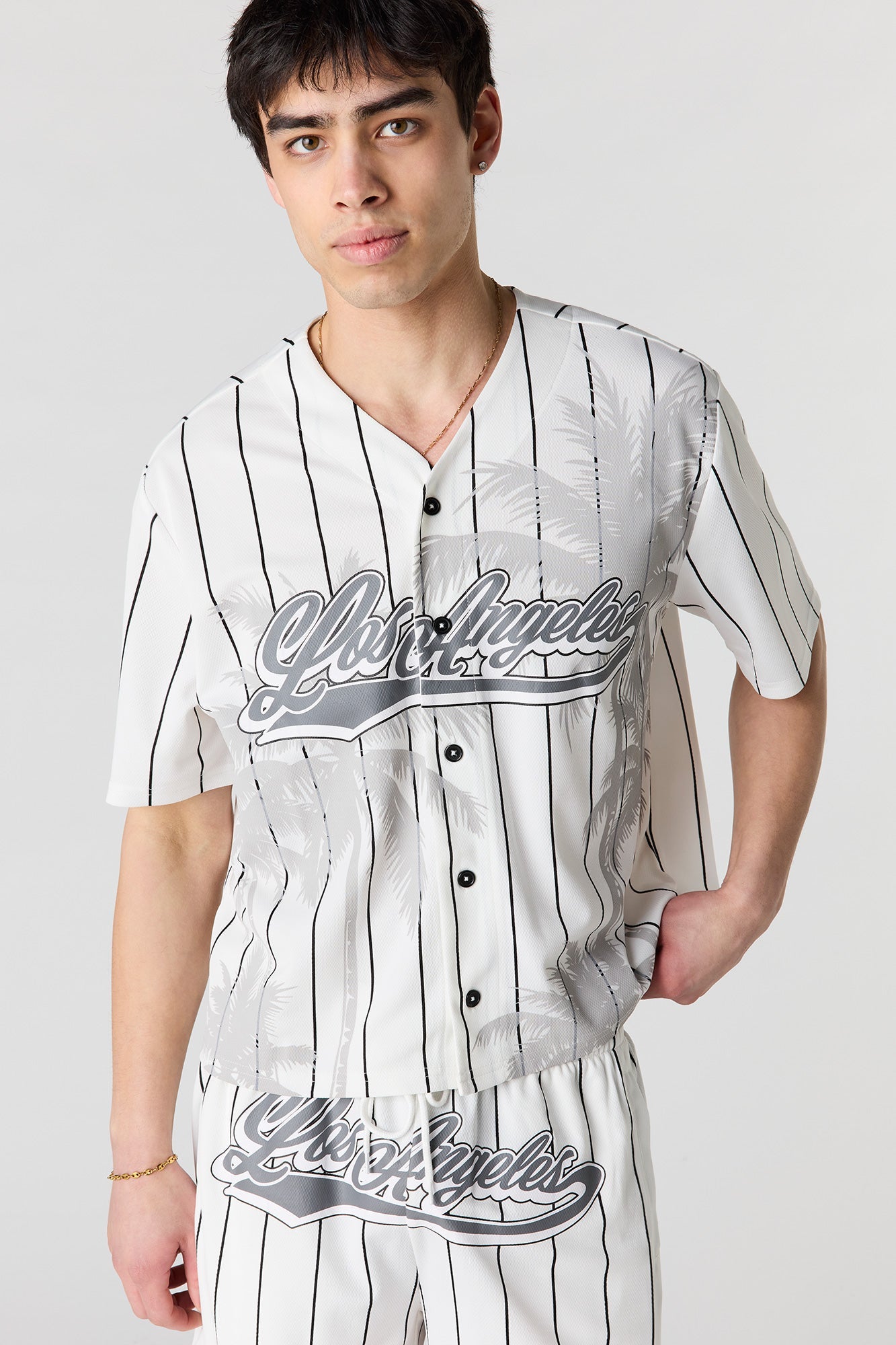Graphic Mesh Baseball Jersey