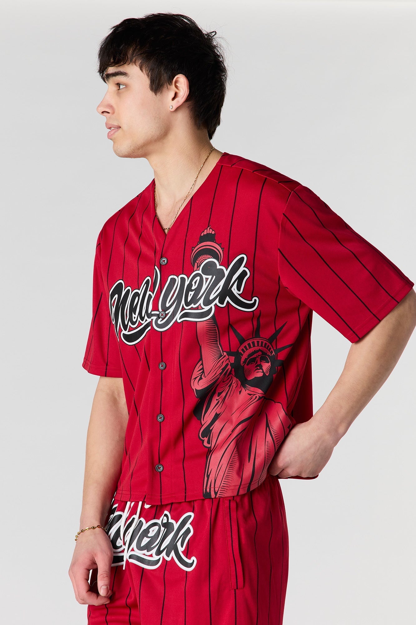 Graphic Mesh Baseball Jersey