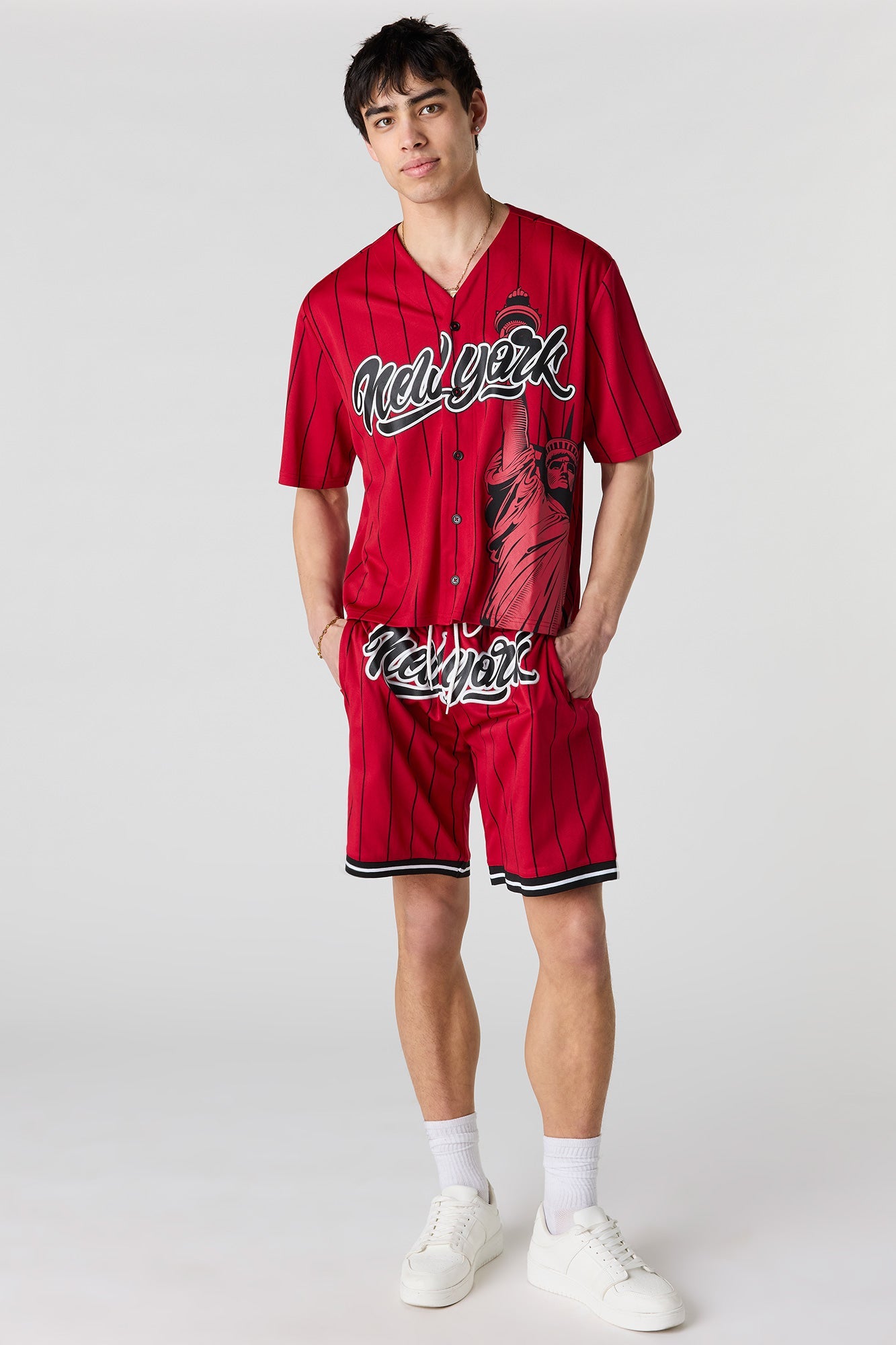 Graphic Mesh Baseball Jersey