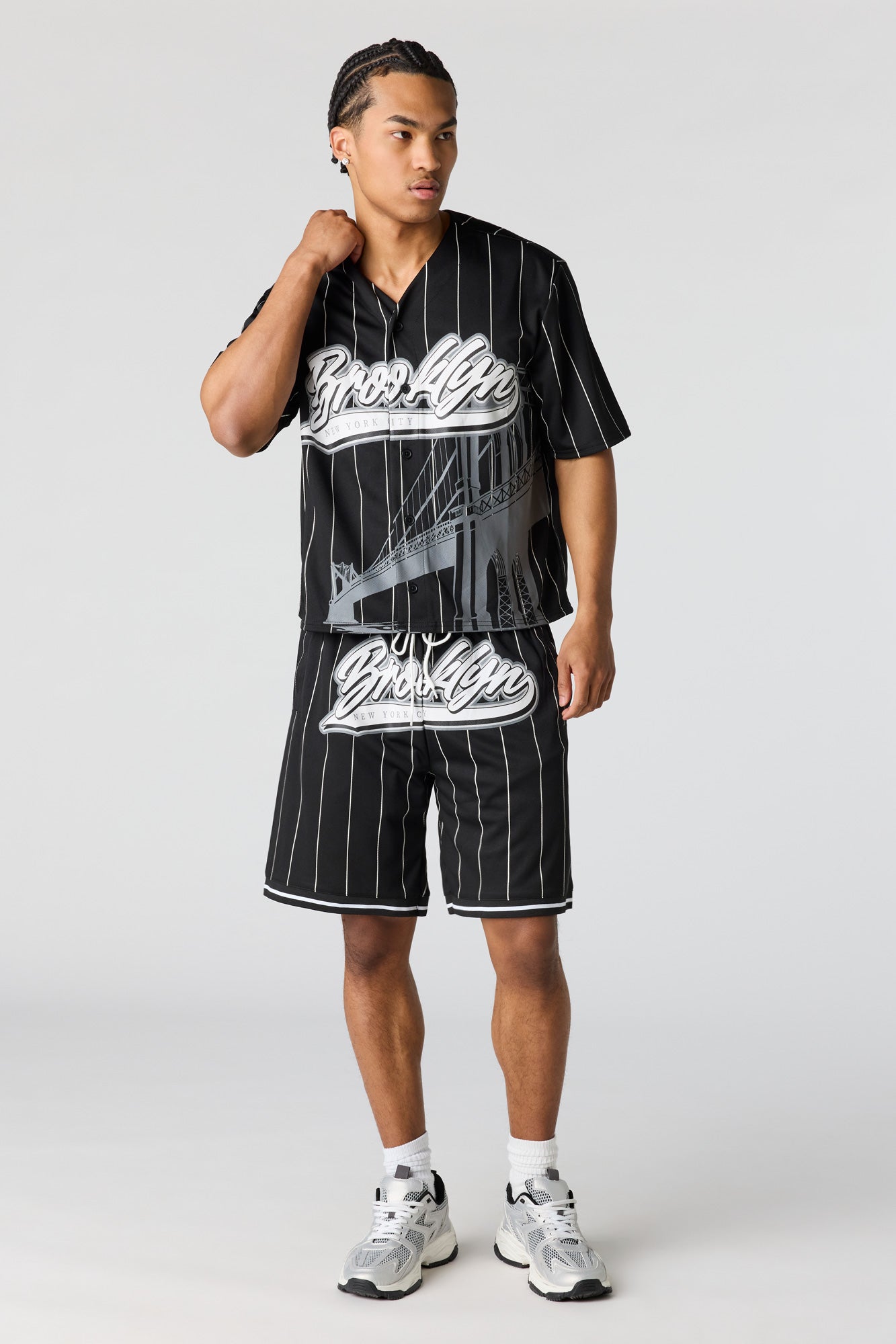Graphic Mesh Baseball Jersey