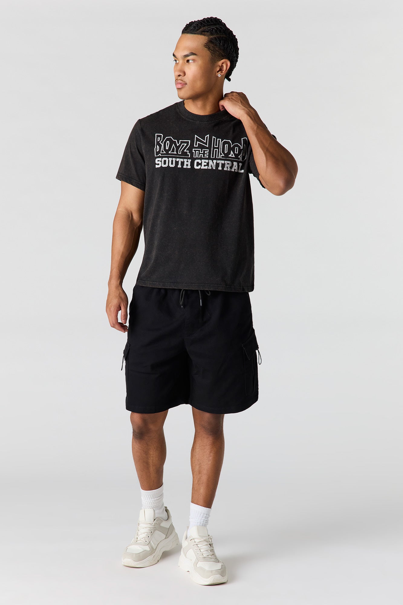Premium Heavyweight Cotton Boys n the Hood Graphic T-Shirt