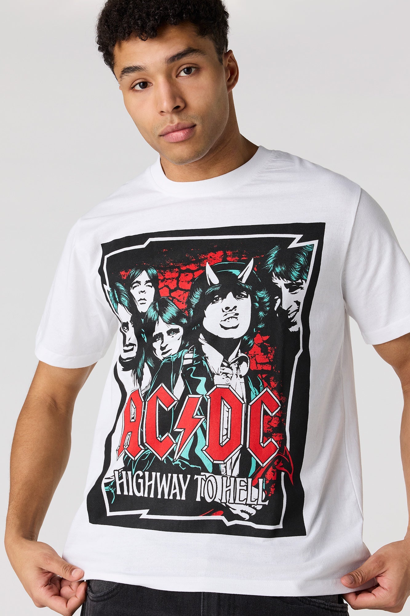Premium Heavyweight Cotton AC/DC Graphic T-Shirt