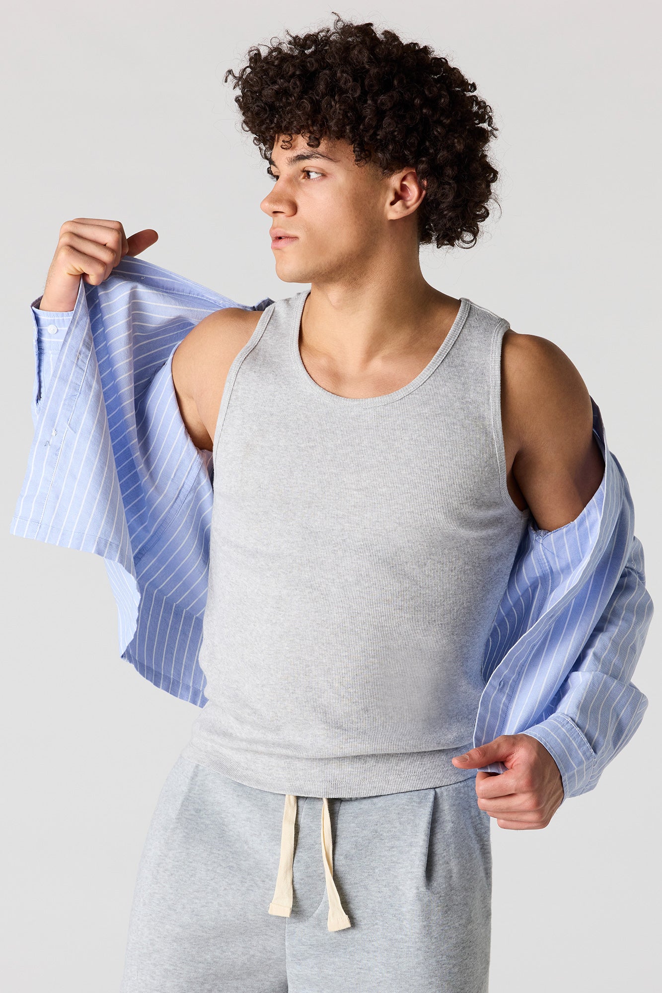 Solid Ribbed Undershirt