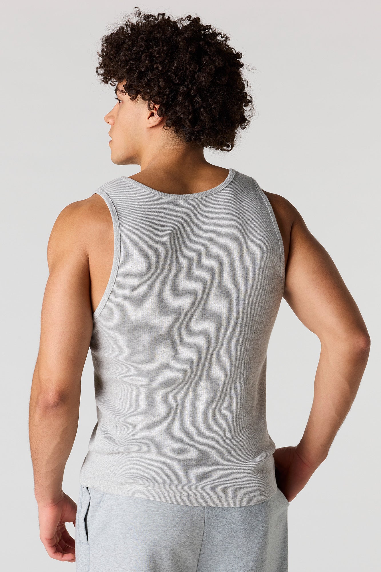 Solid Ribbed Undershirt