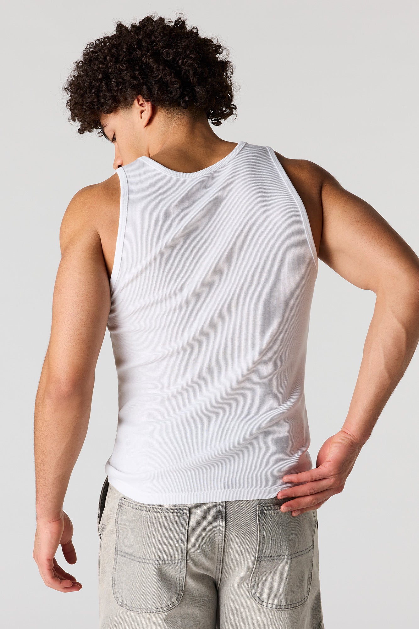 Solid Ribbed Undershirt