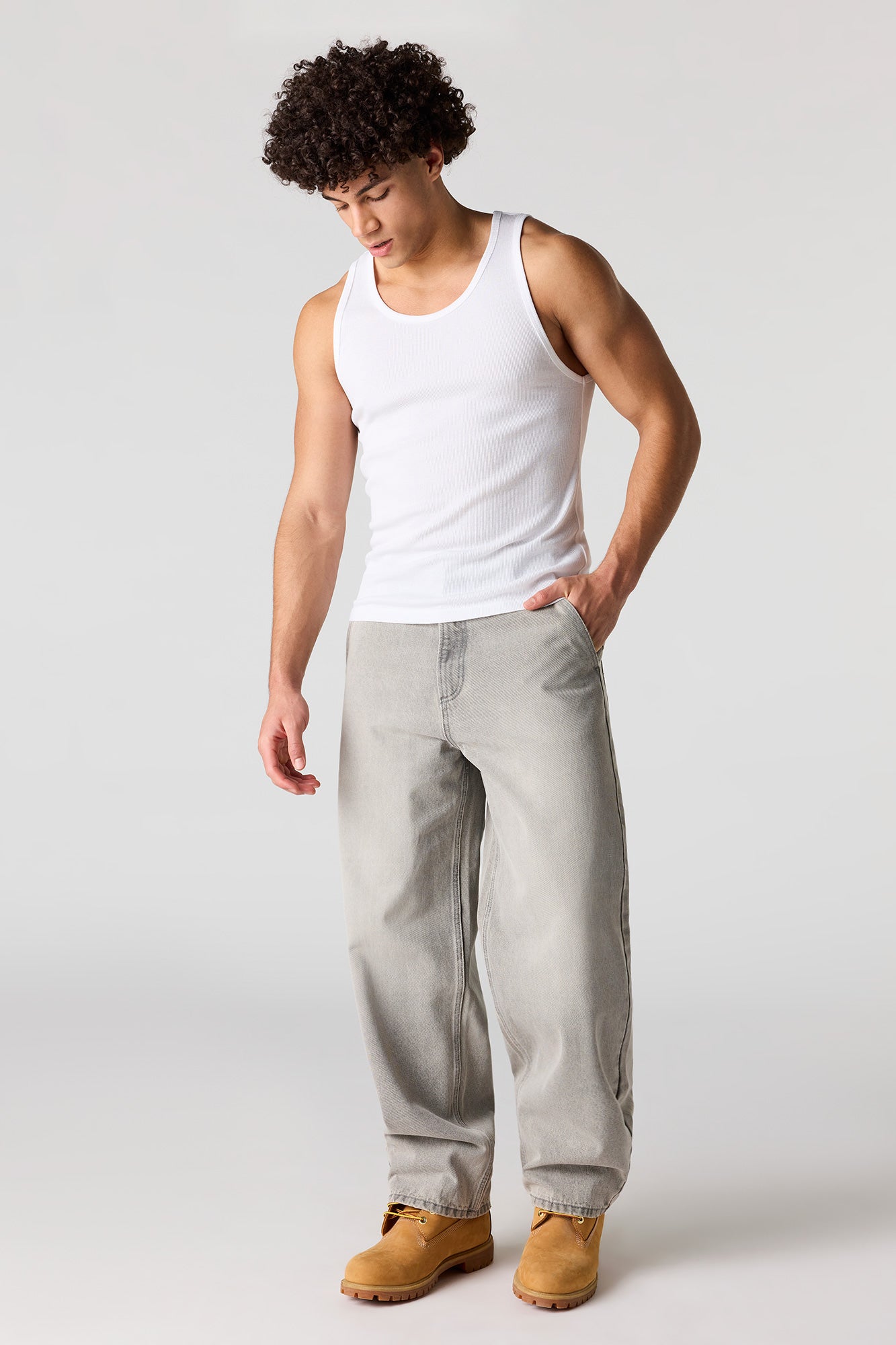 Solid Ribbed Undershirt