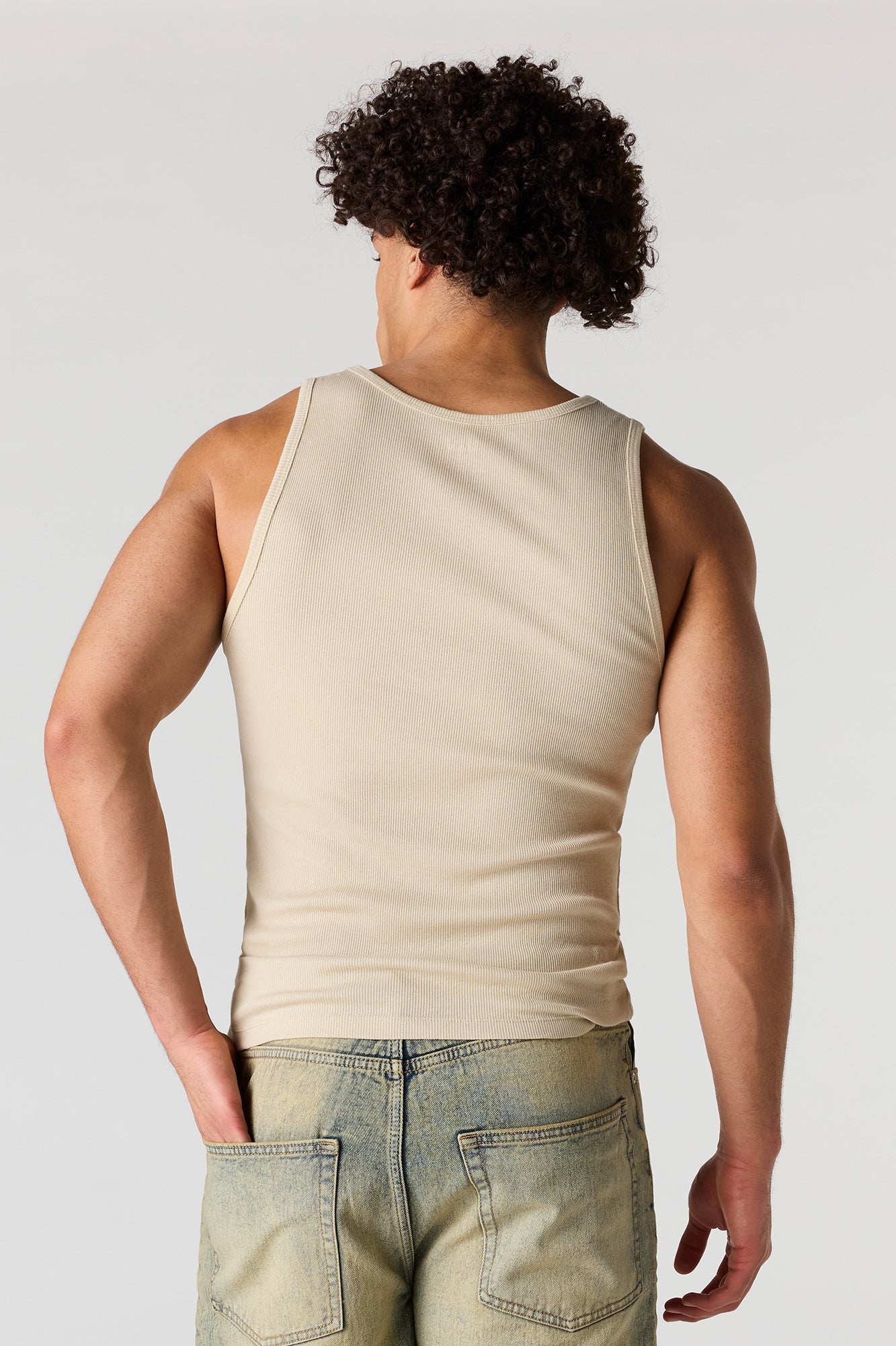 Solid Ribbed Undershirt
