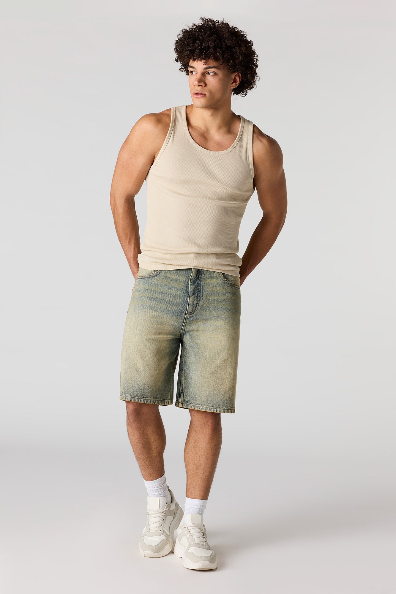 Solid Ribbed Undershirt