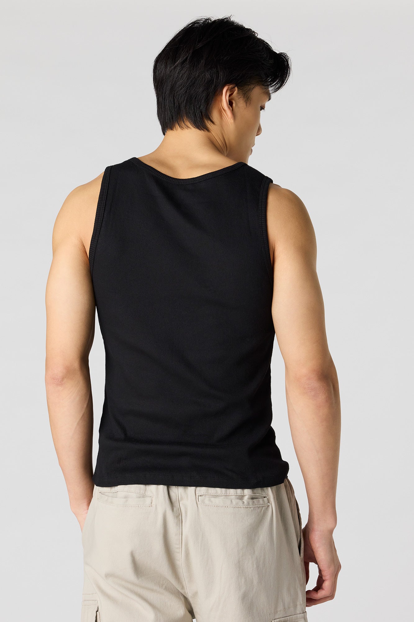 Solid Ribbed Undershirt