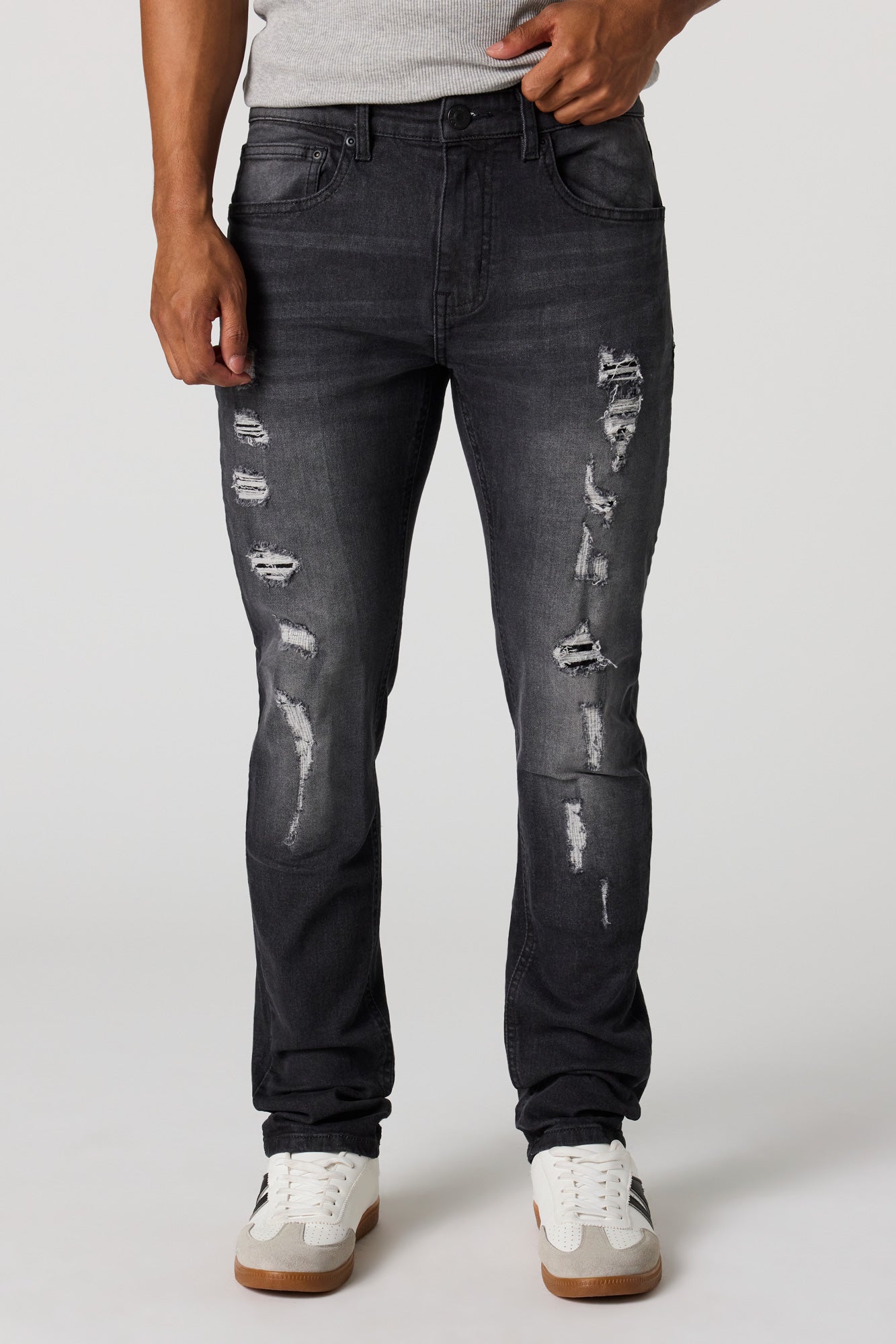 Ripped Skinny Black Jean