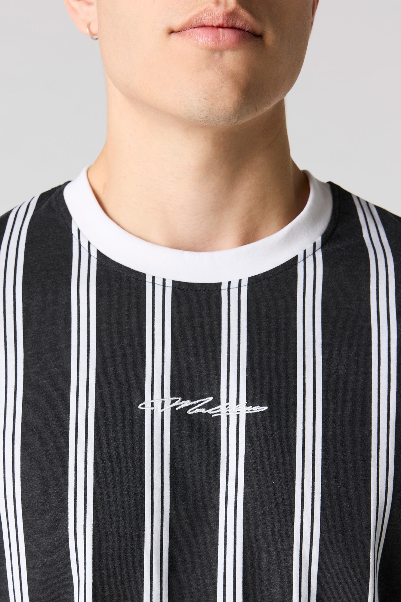 Malibu Embroidered Striped T-Shirt