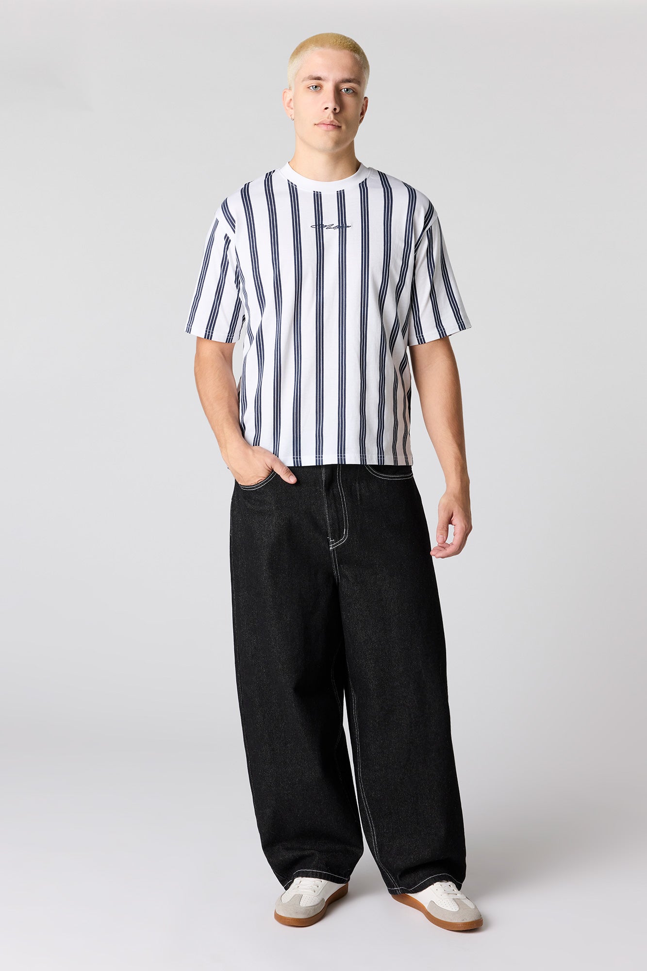 Malibu Embroidered Striped T-Shirt