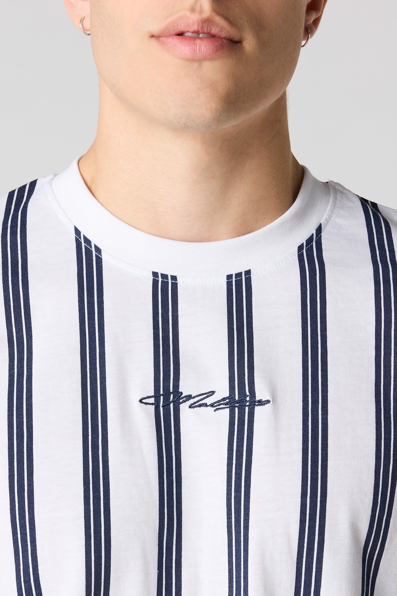 Malibu Embroidered Striped T-Shirt