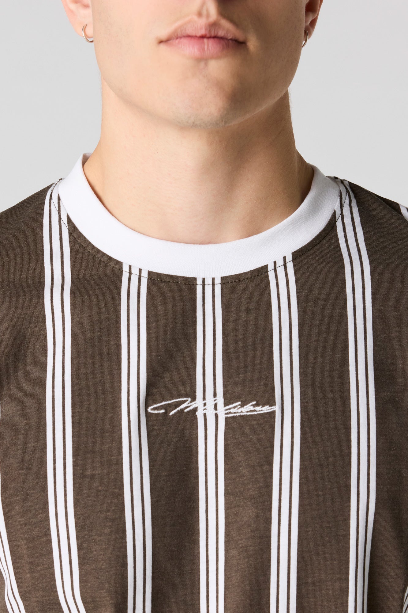 Malibu Embroidered Striped T-Shirt
