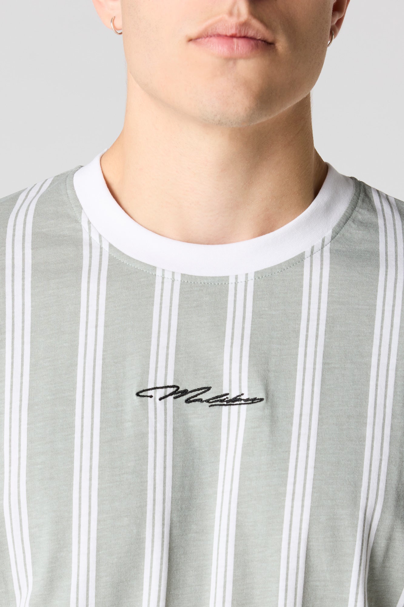 Malibu Embroidered Striped T-Shirt
