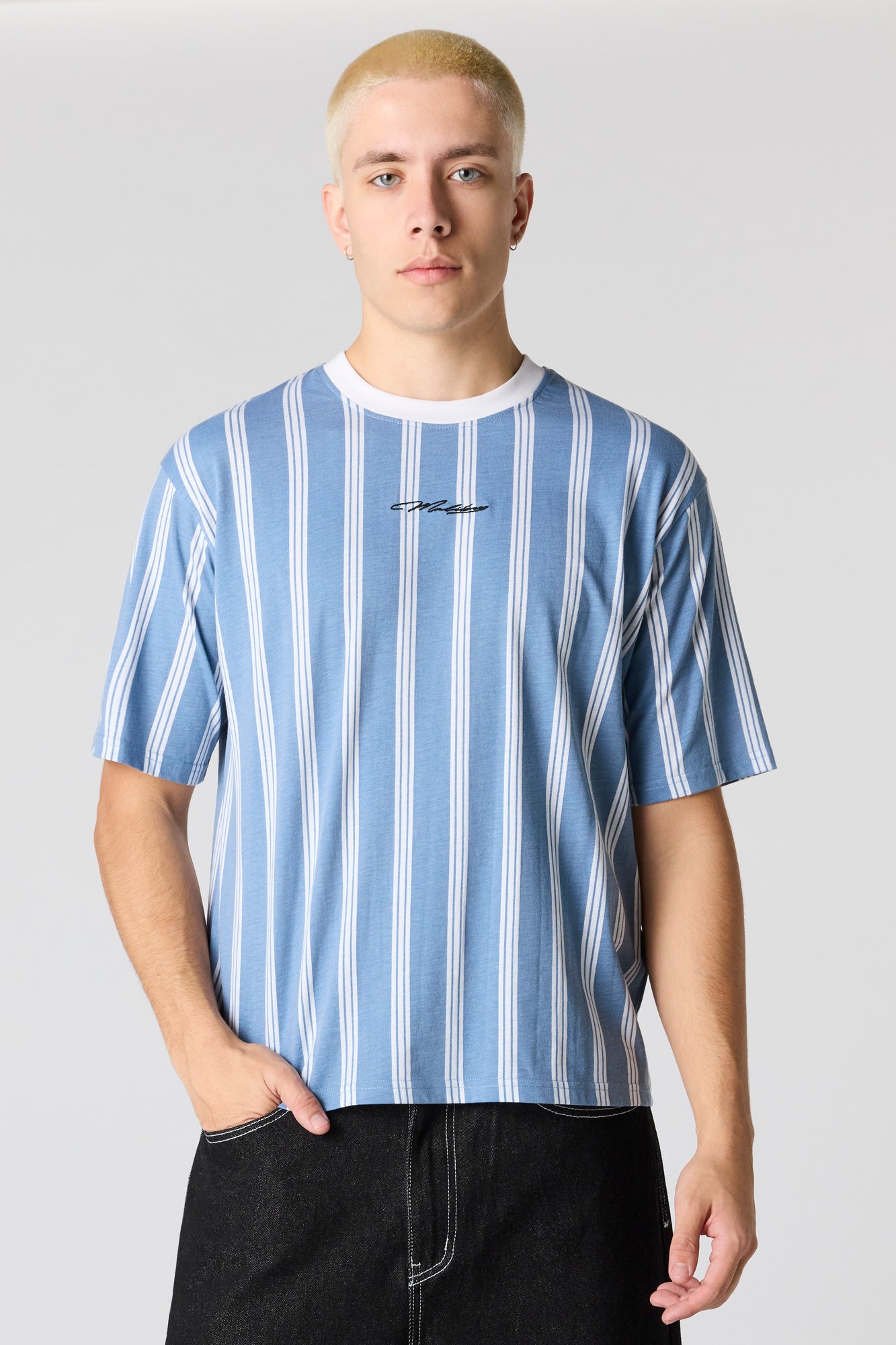 Malibu Embroidered Striped T-Shirt