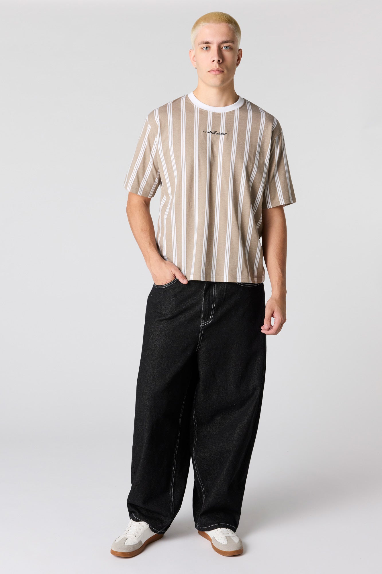 Malibu Embroidered Striped T-Shirt
