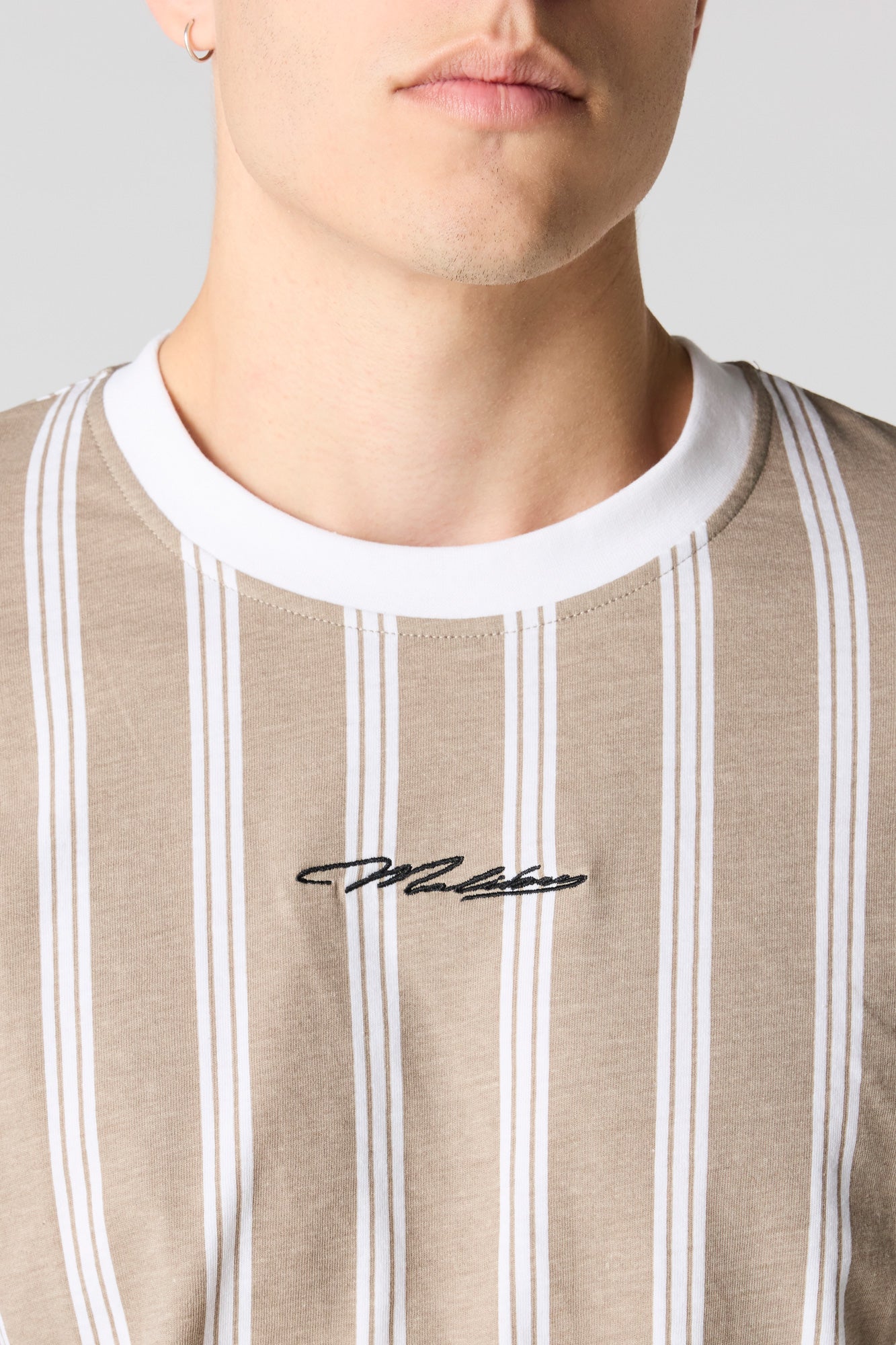 Malibu Embroidered Striped T-Shirt