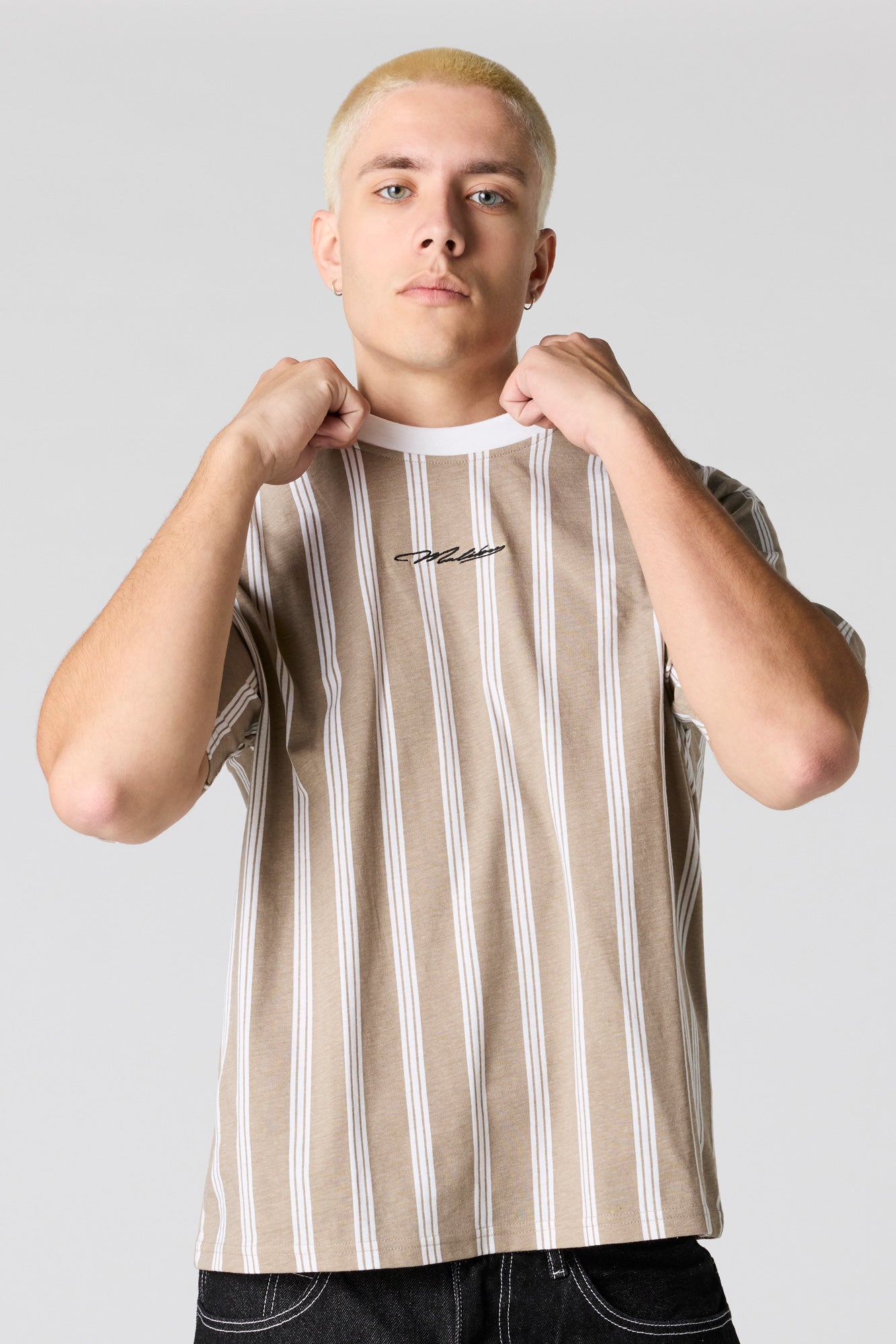 Malibu Embroidered Striped T-Shirt