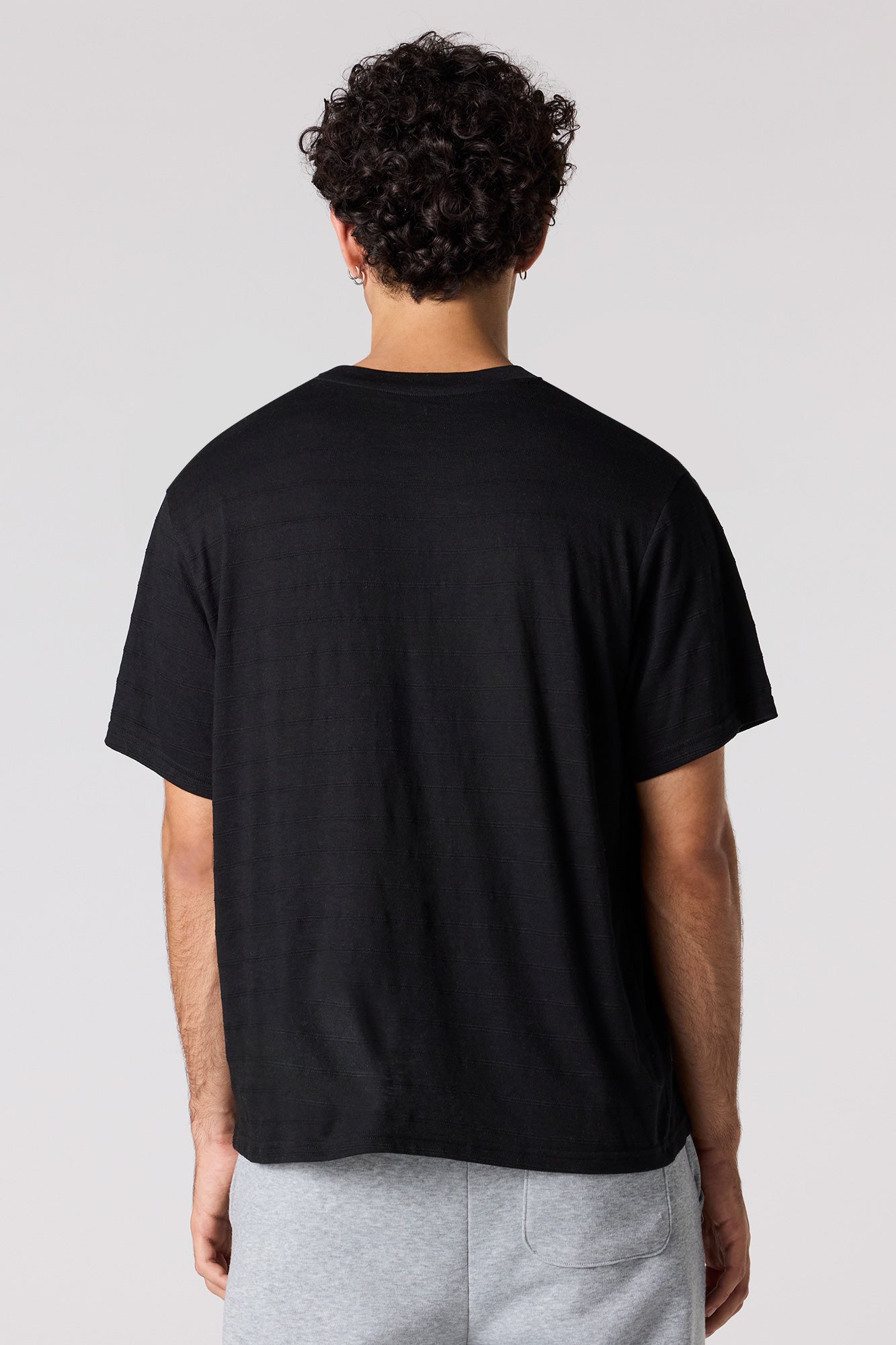 Premium Heavyweight Cotton Textured Stripe T-Shirt