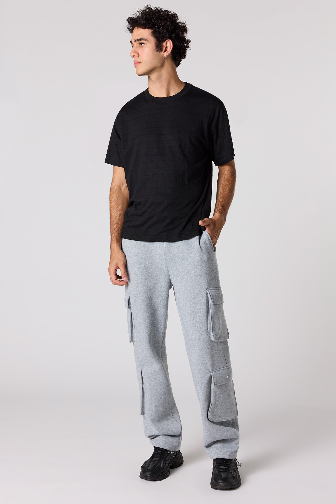Premium Heavyweight Cotton Textured Stripe T-Shirt