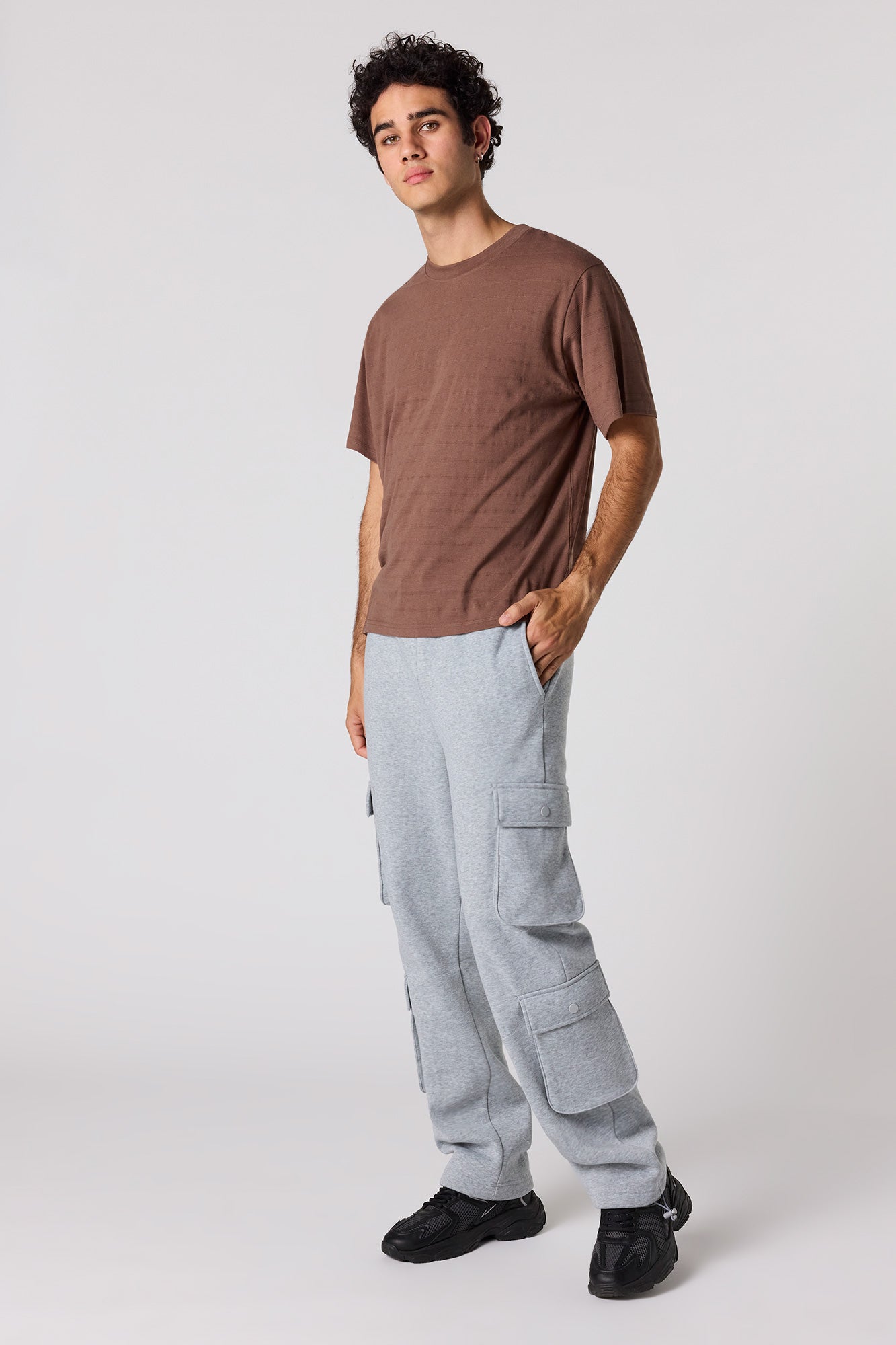 Premium Heavyweight Cotton Textured Stripe T-Shirt