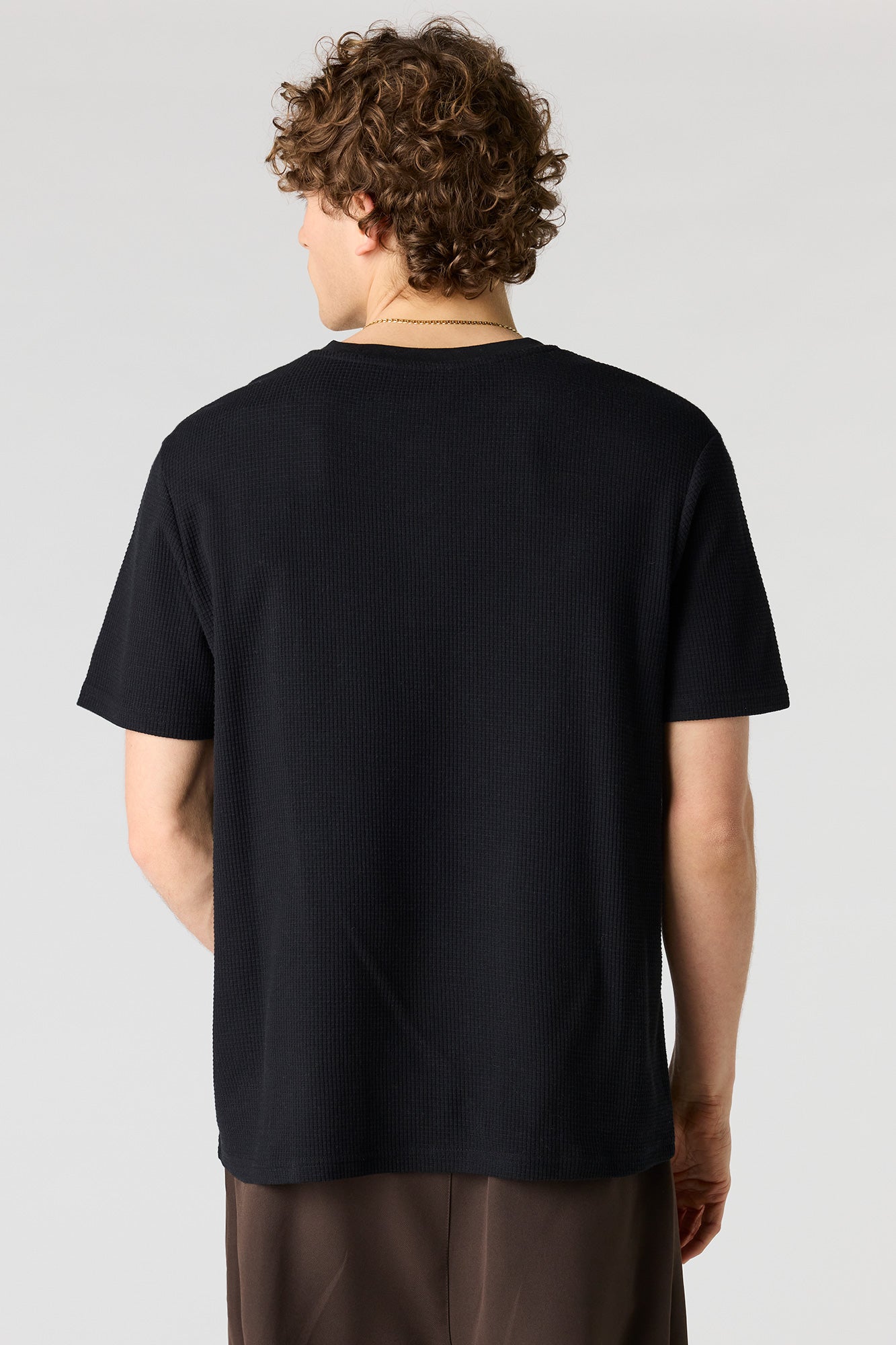 Waffle Knit Henley T-Shirt