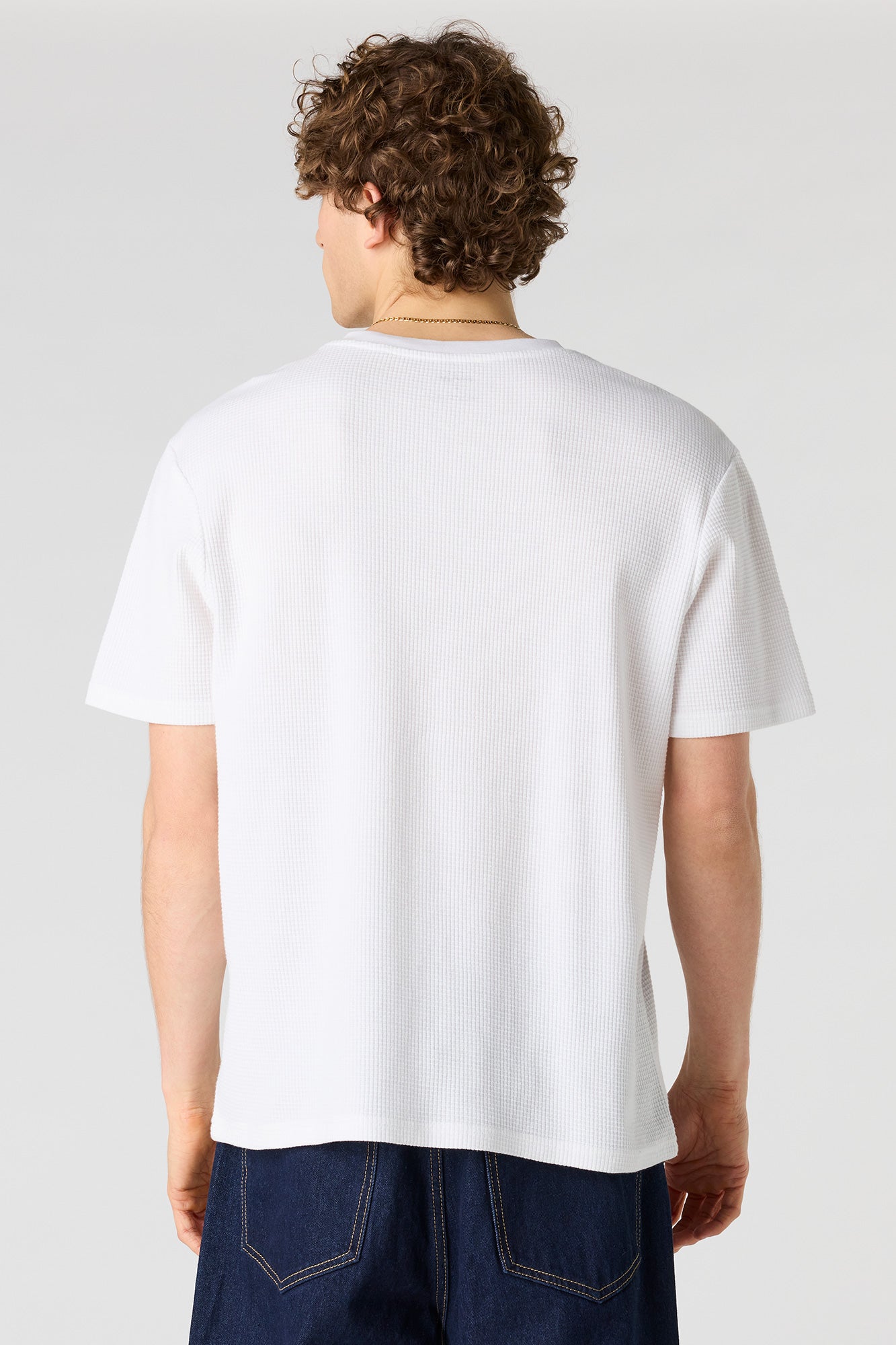 Waffle Knit Henley T-Shirt