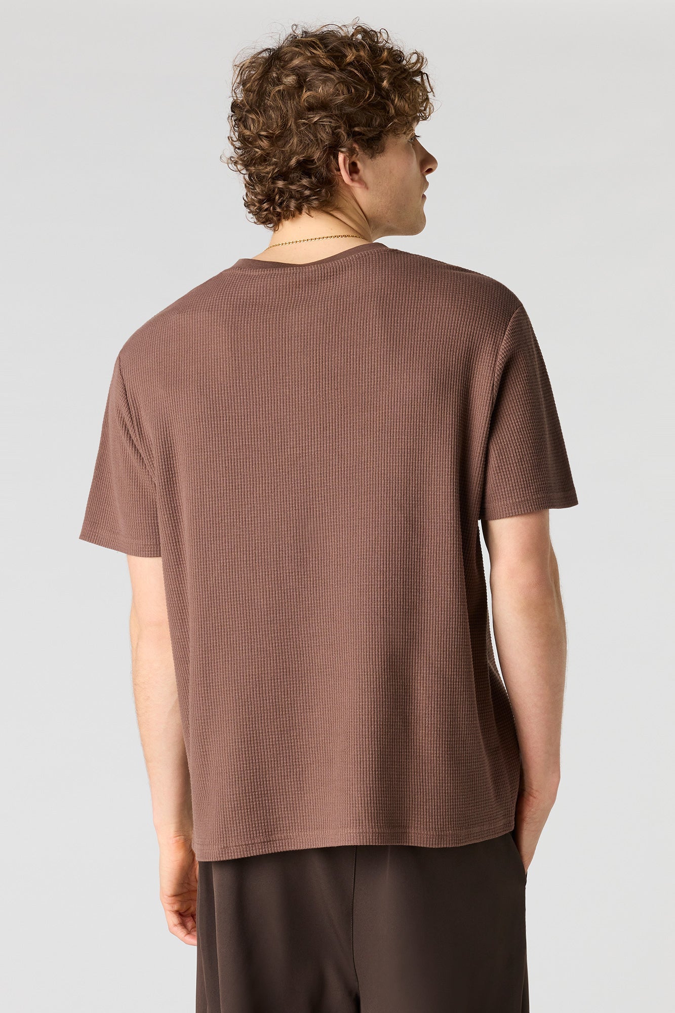Waffle Knit Henley T-Shirt