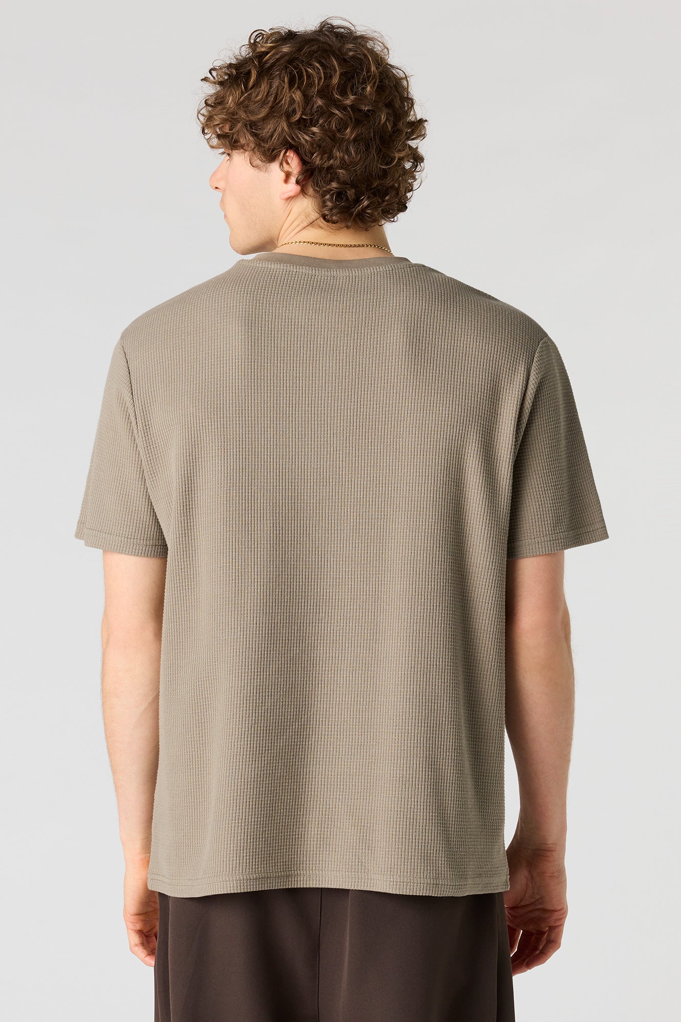 Waffle Knit Henley T-Shirt