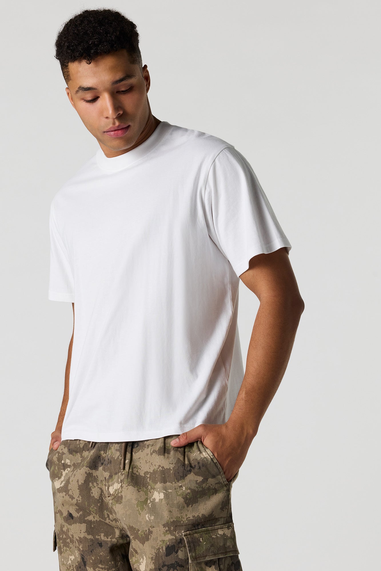 Solid Crew Neck T-Shirt