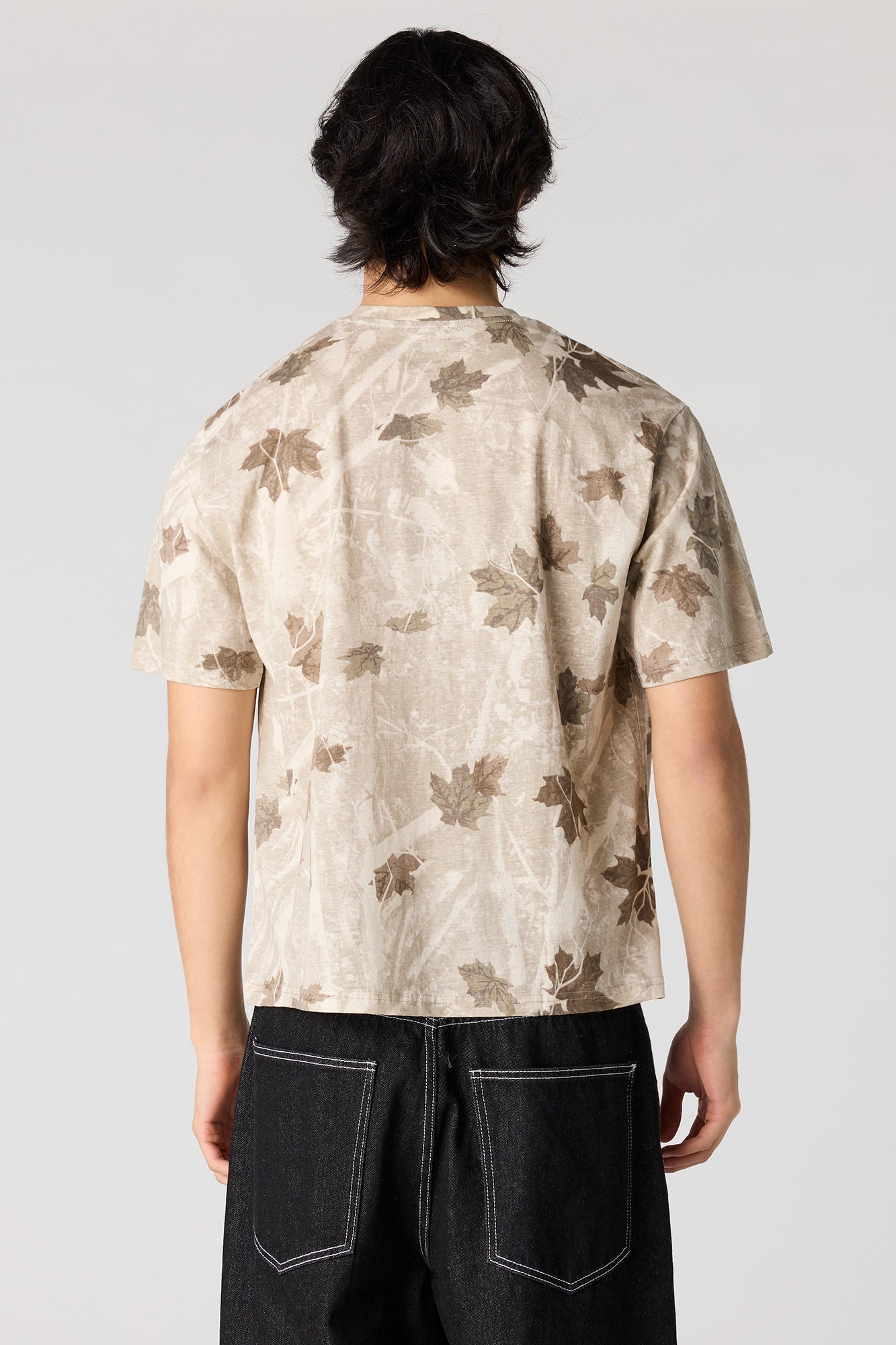Camo Print Crewneck T-Shirt