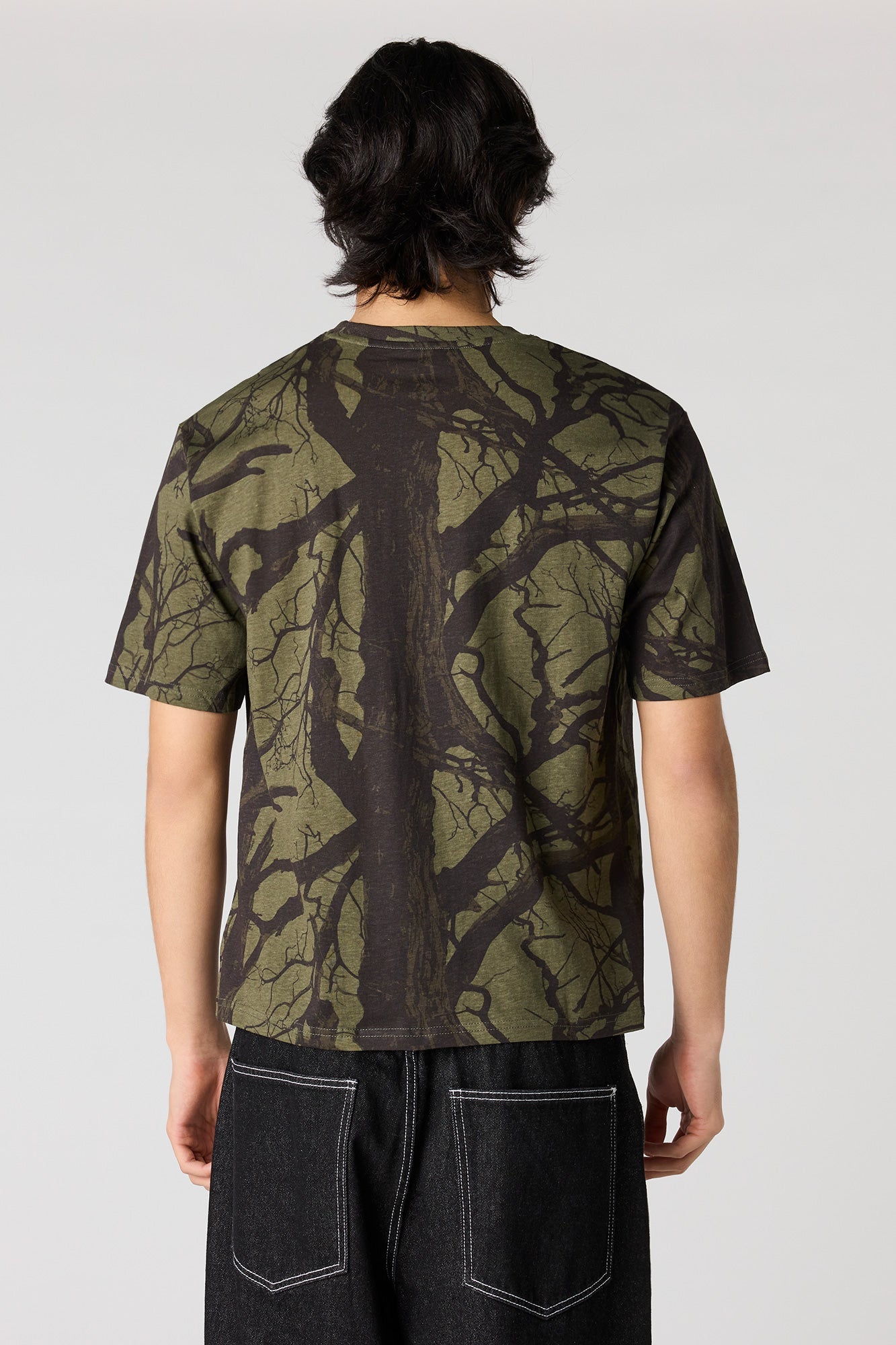 Camo Print Crewneck T-Shirt
