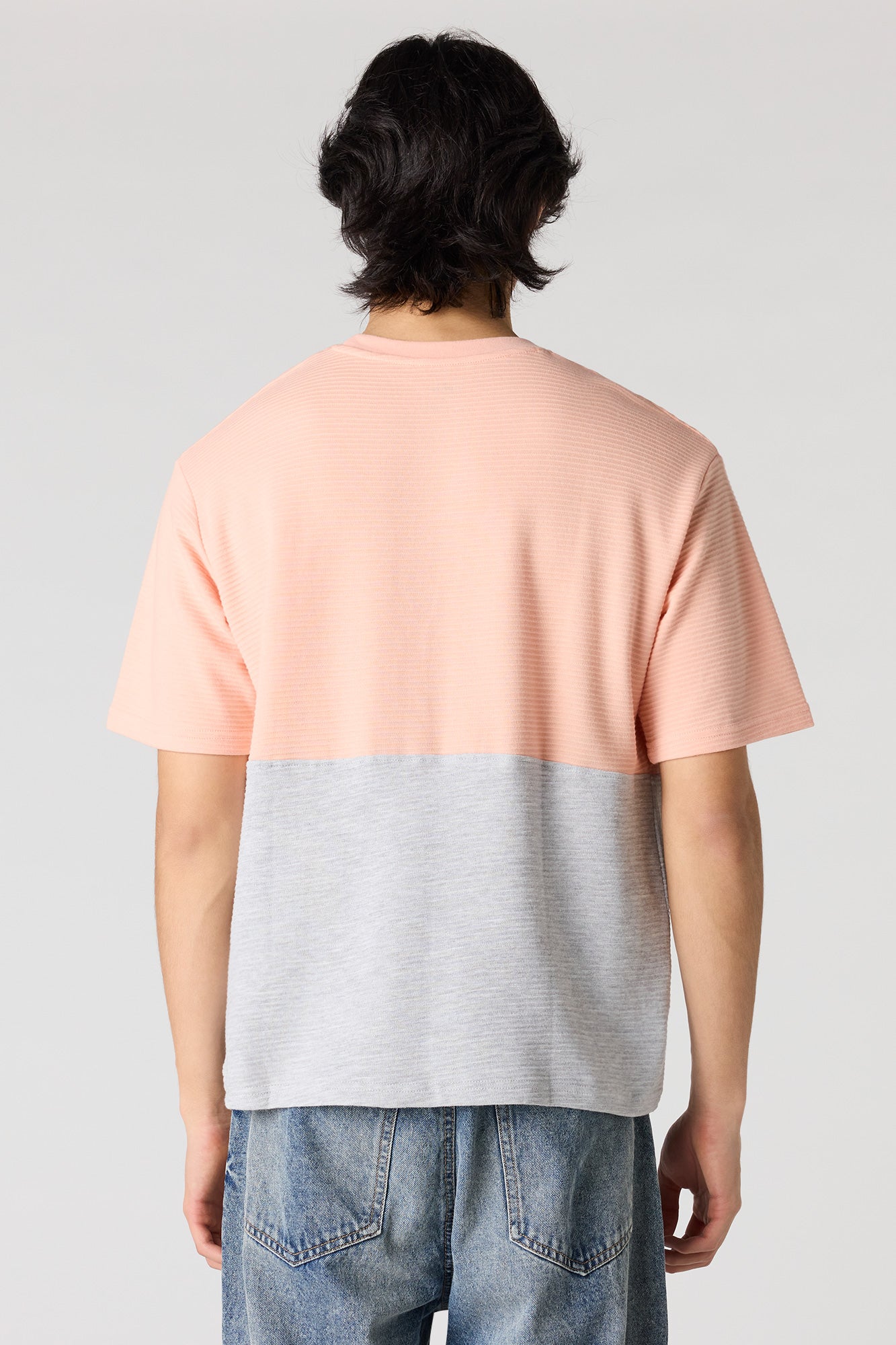 Premium Heavyweight Cotton Ribbed Colourblock T-Shirt