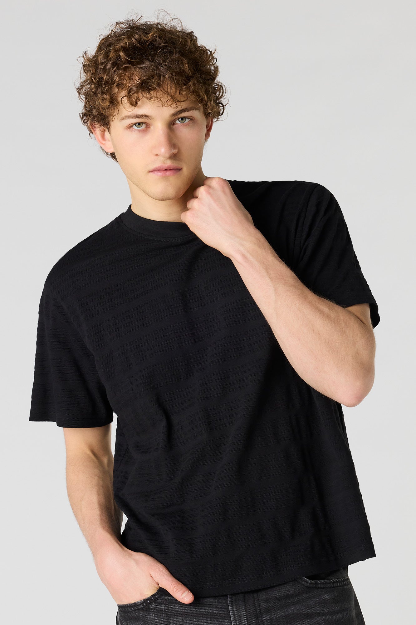 Textured Striped T-Shirt
