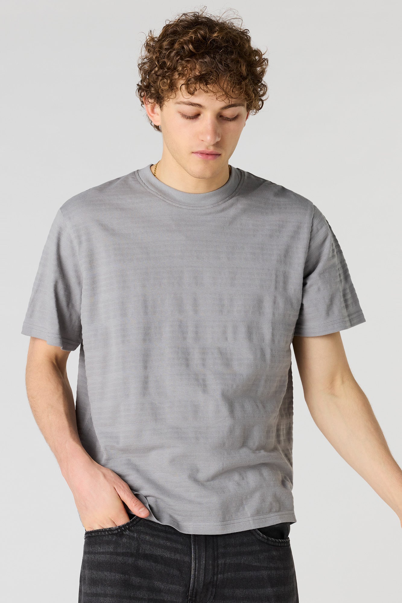 Textured Striped T-Shirt