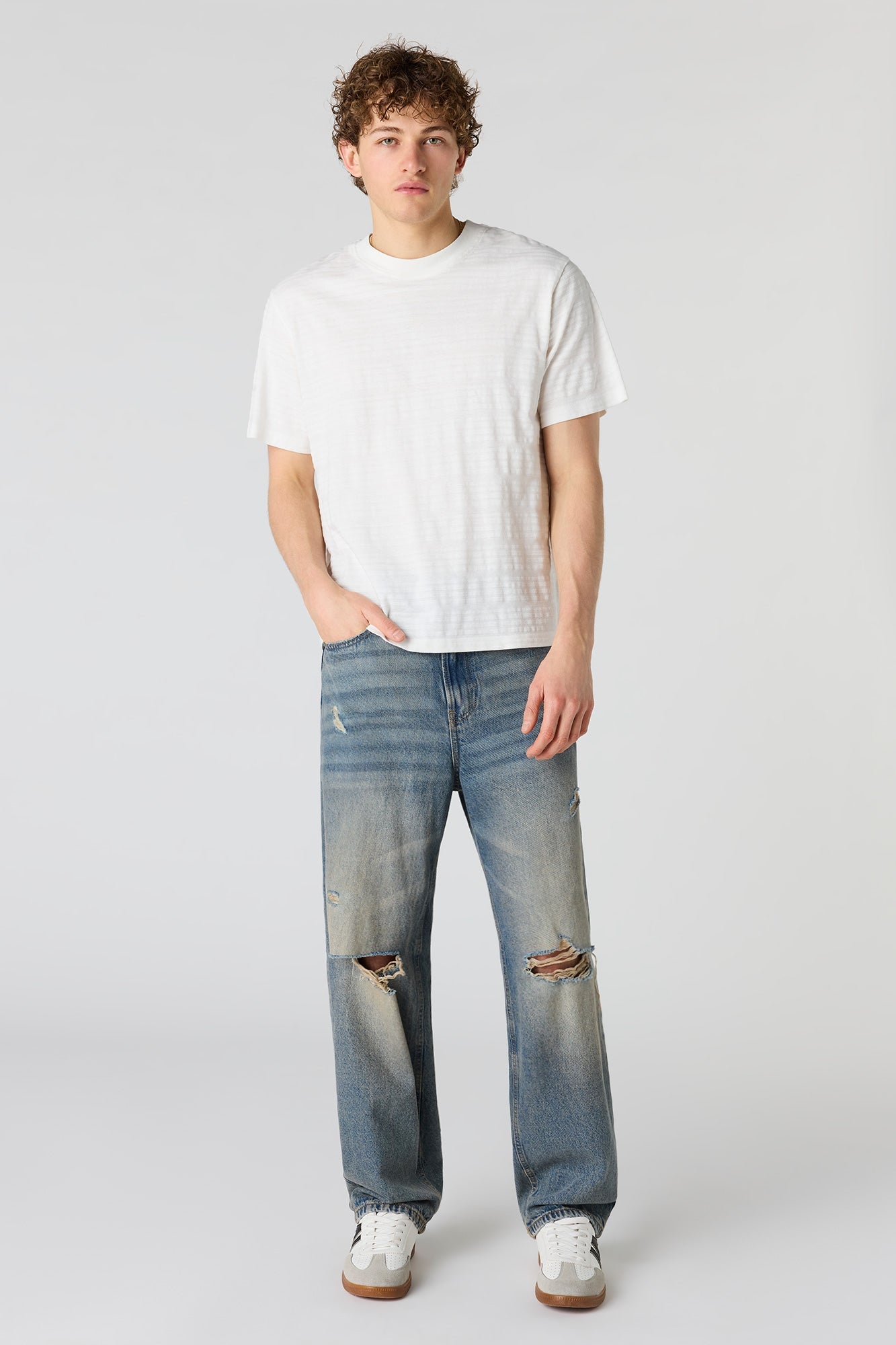 Textured Striped T-Shirt