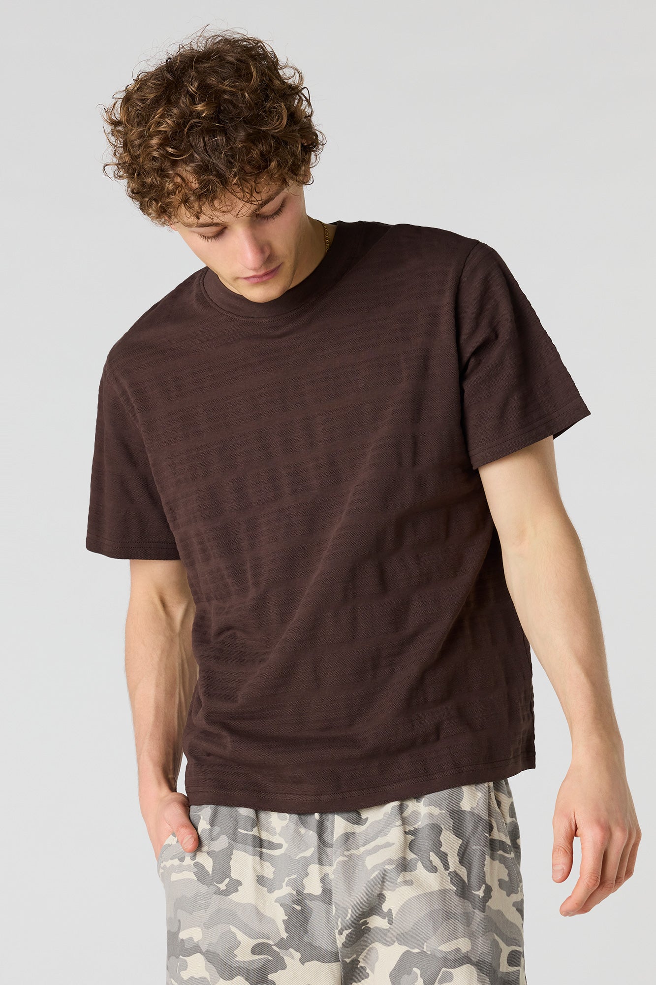Textured Striped T-Shirt