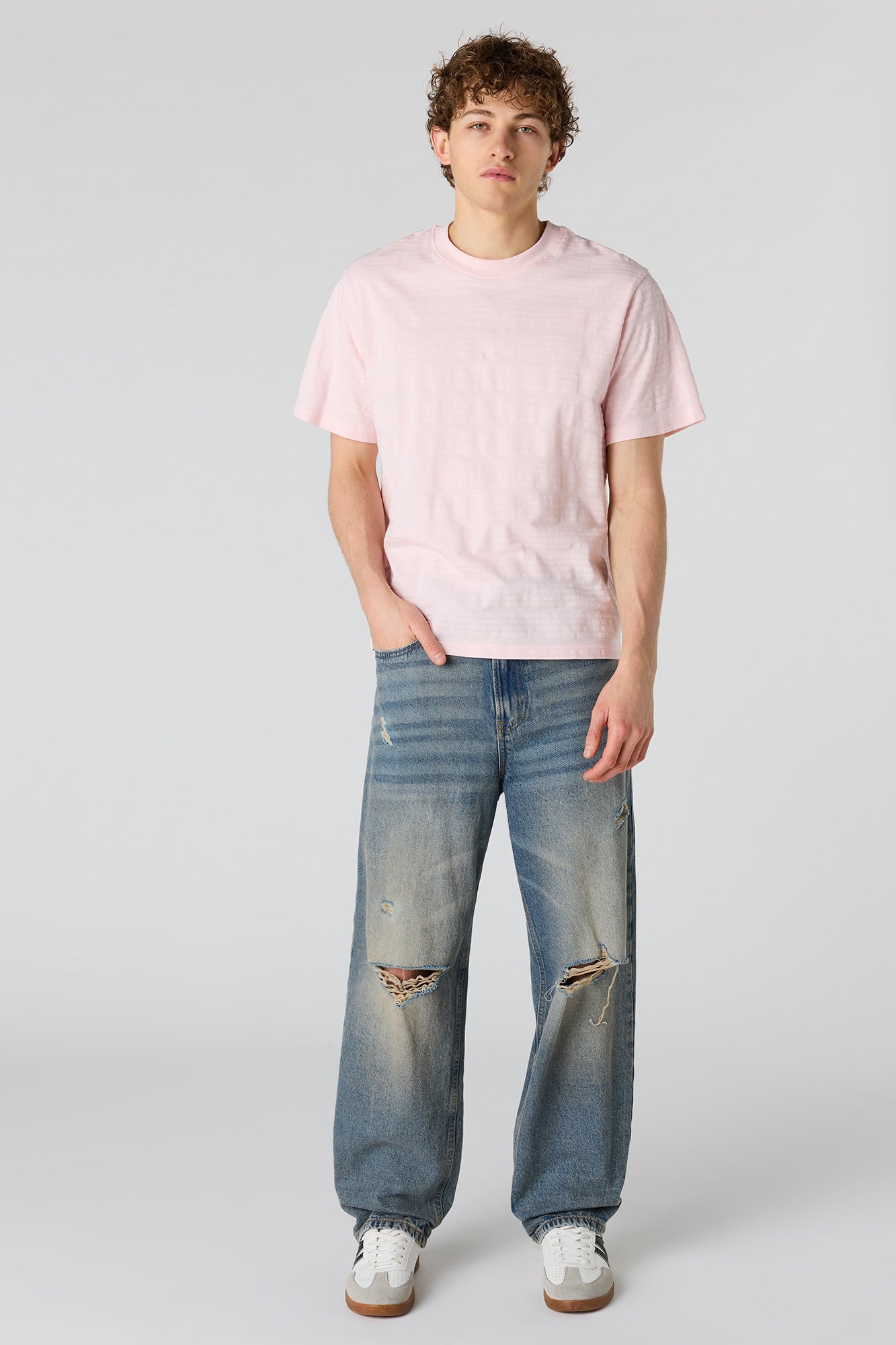 Textured Striped T-Shirt