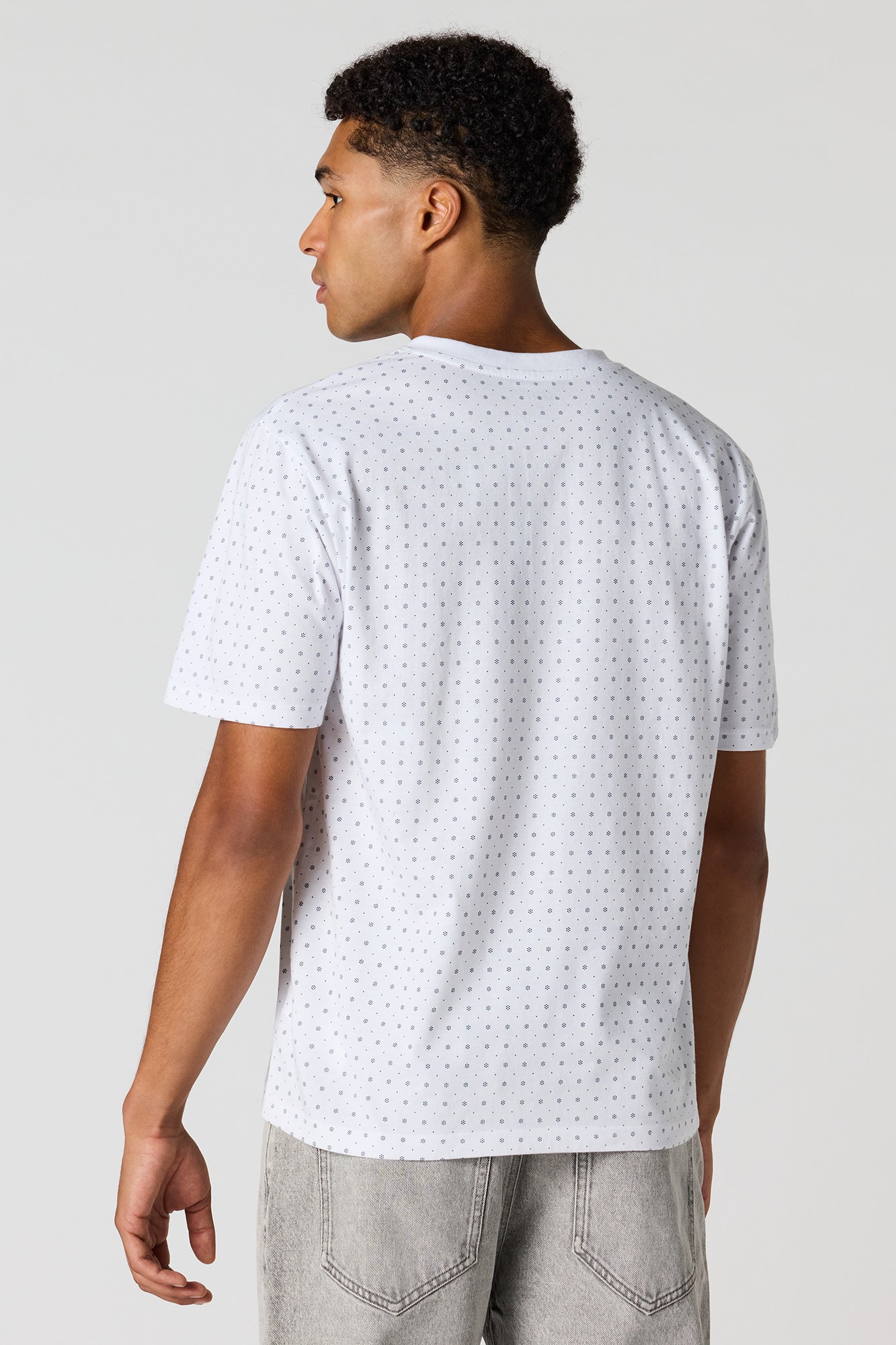 Premium Heavyweight Cotton Printed Henley T-Shirt