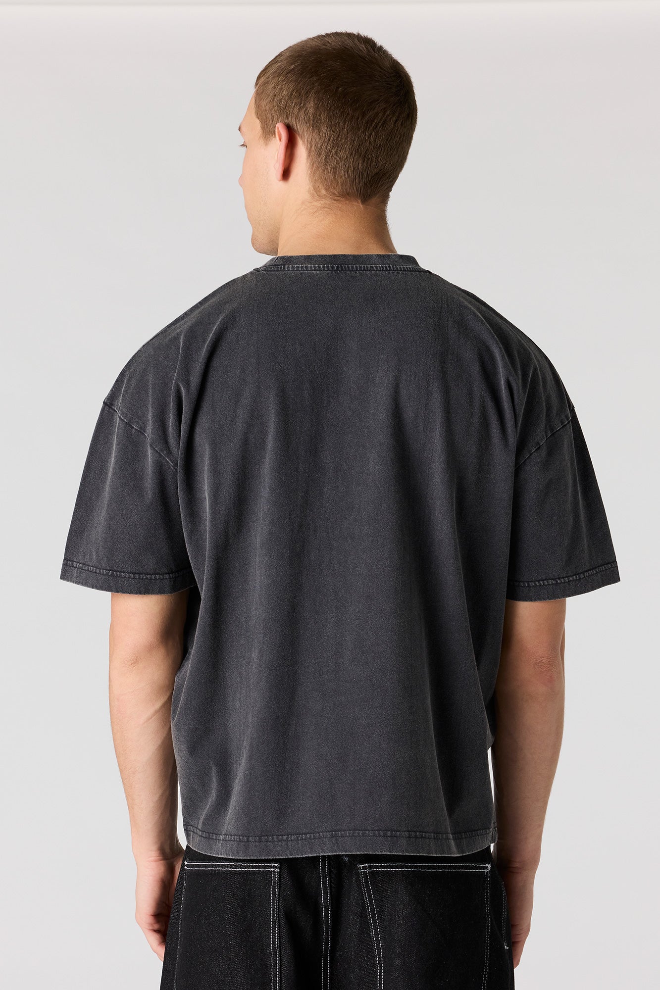 Embroidered Washed Relaxed T-Shirt